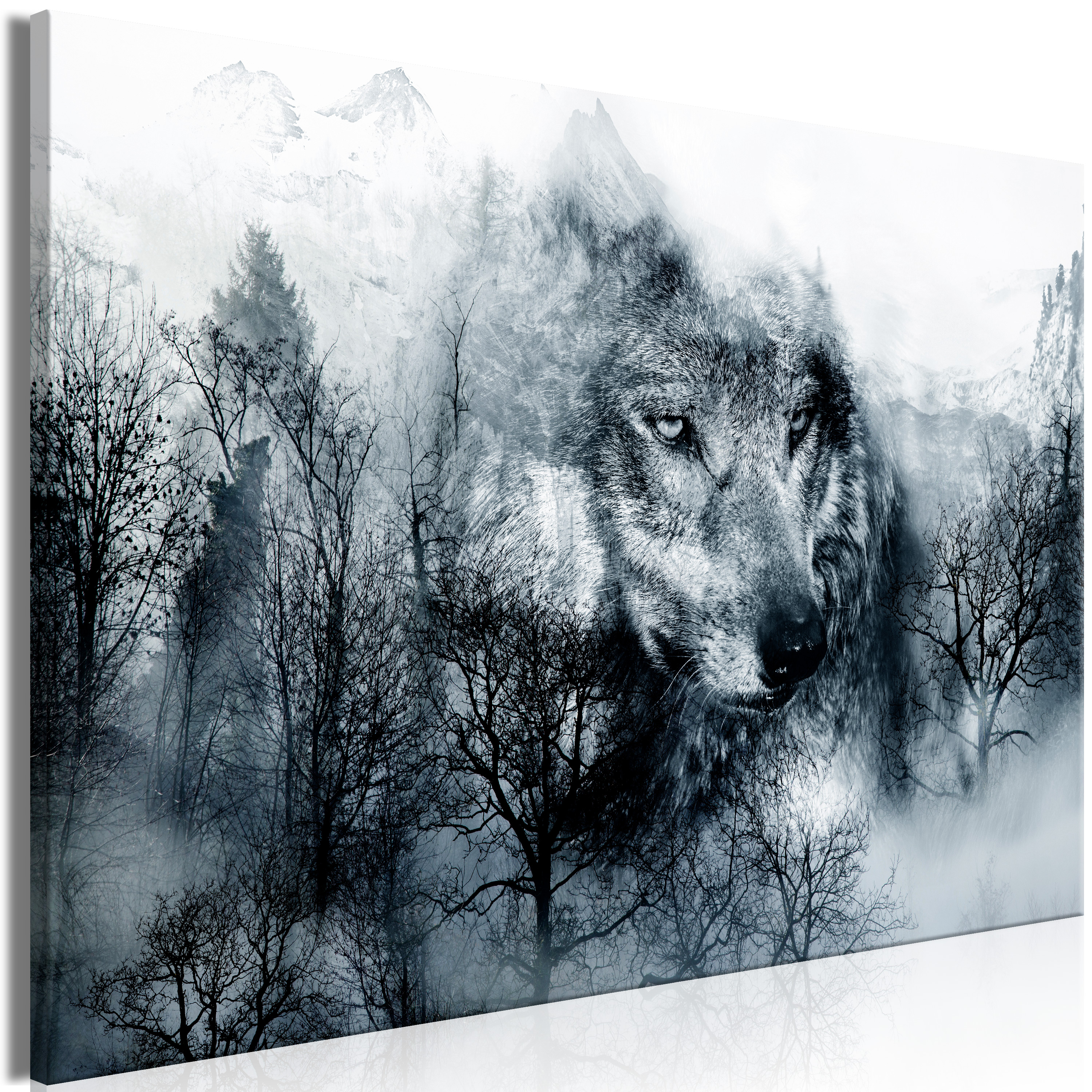 WOLF MOUNTAIN Canvas Print Framed Wall Art Picture Photo Image g-A-0140-b-b