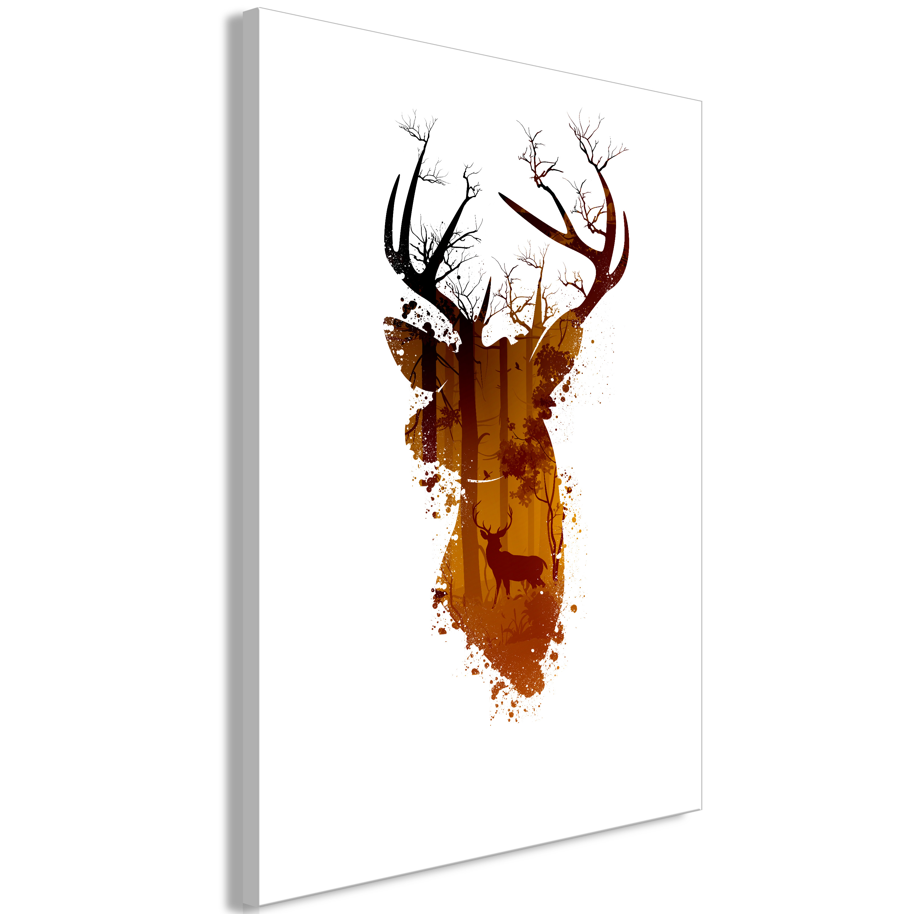 Canvas Print - Deer in the Morning (1 Part) Vertical - 60x90