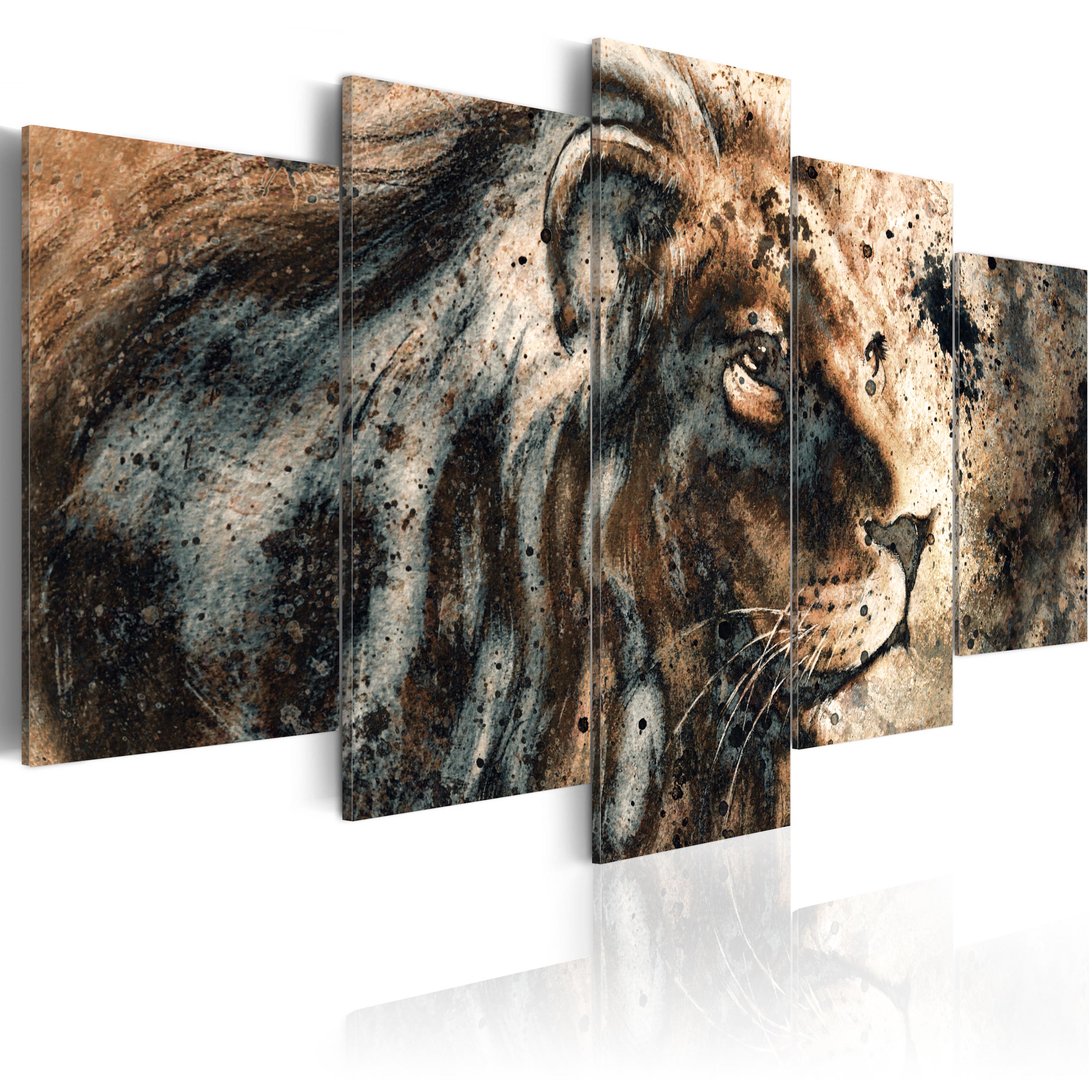 WANDBILD LÖWE TIER AFRIKA g-B-0026-b-n LEINWAND BILDER XXL KUNSTDRUCK BILD