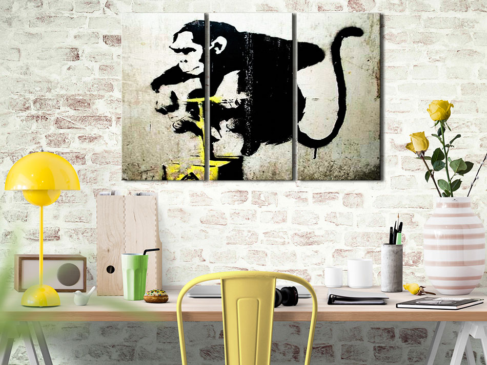 Tableau Banksy Sur Toile - Reproduction Murale Moderne, Neuf Sous Emballage, Parfait Déco Salon
