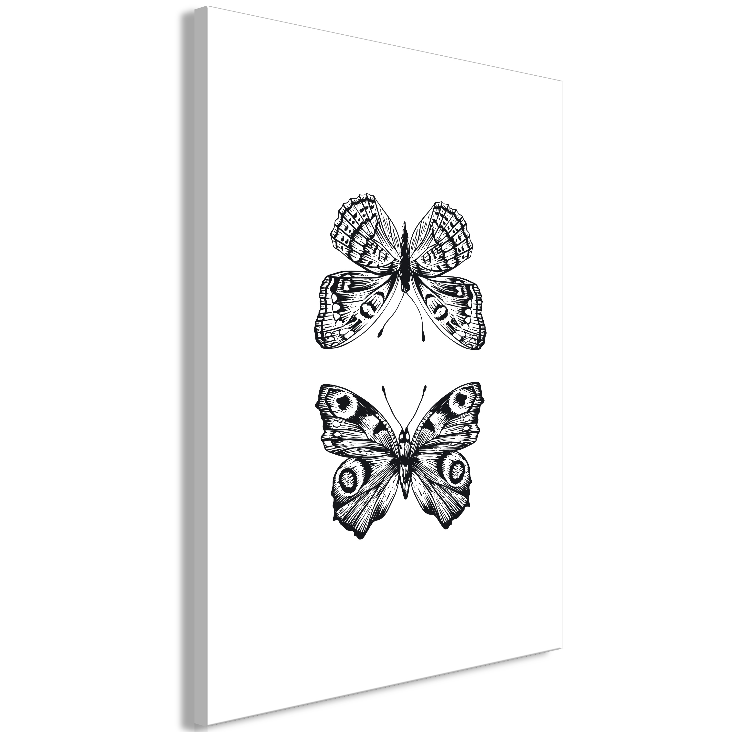 Canvas Print - Two Butterflies (1 Part) Vertical - 60x90