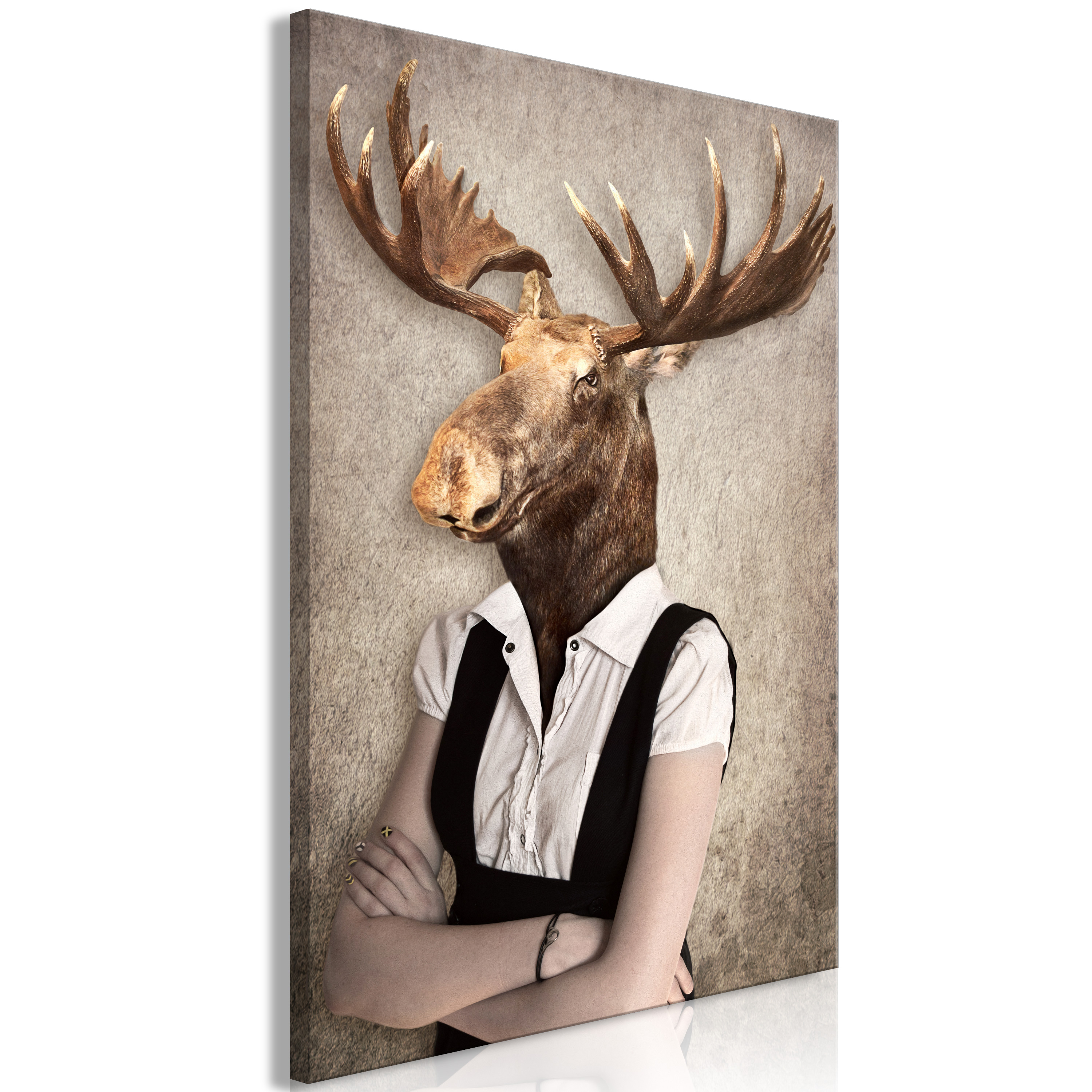 Canvas Print - Brainy Moose (1 Part) Vertical - 40x60