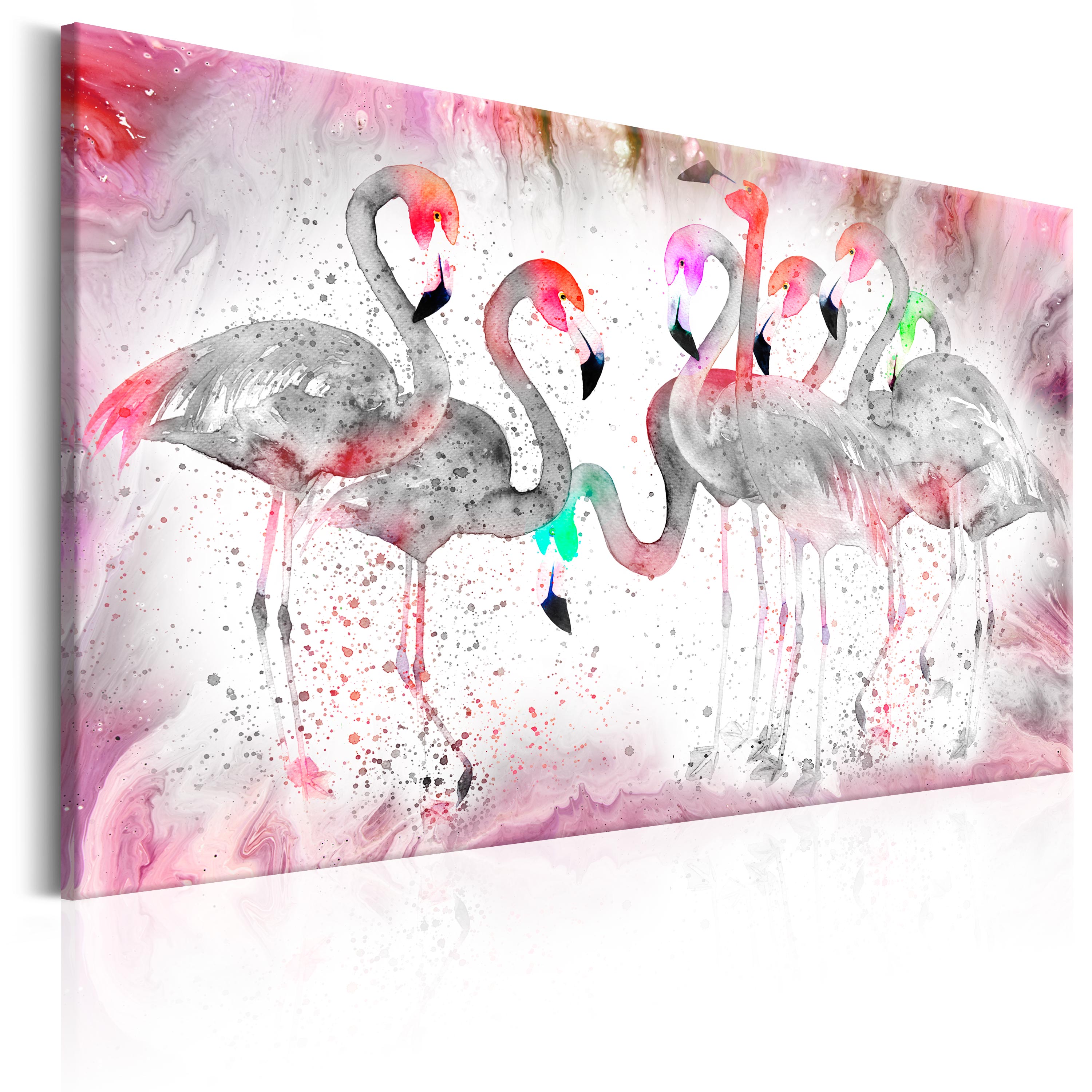 Canvas Print - Flamingoes Family - 90x60