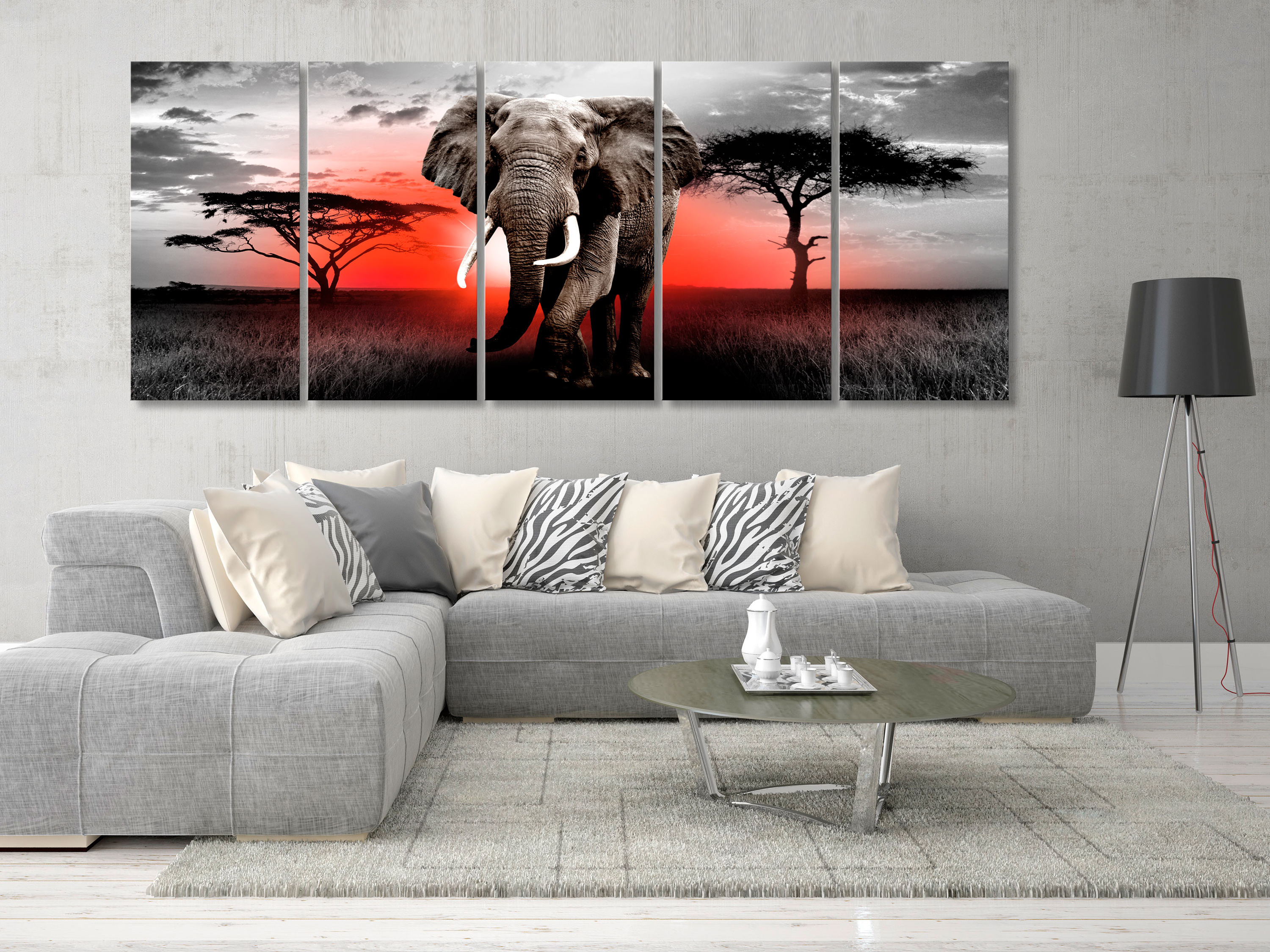 DECLINA Wandbild Afrikanische Maske – Leinwanddruck 50x80 Cm, Auf Keilrahmen Aus Kiefernholz, UV-beständig, Hergestellt In Frankreich