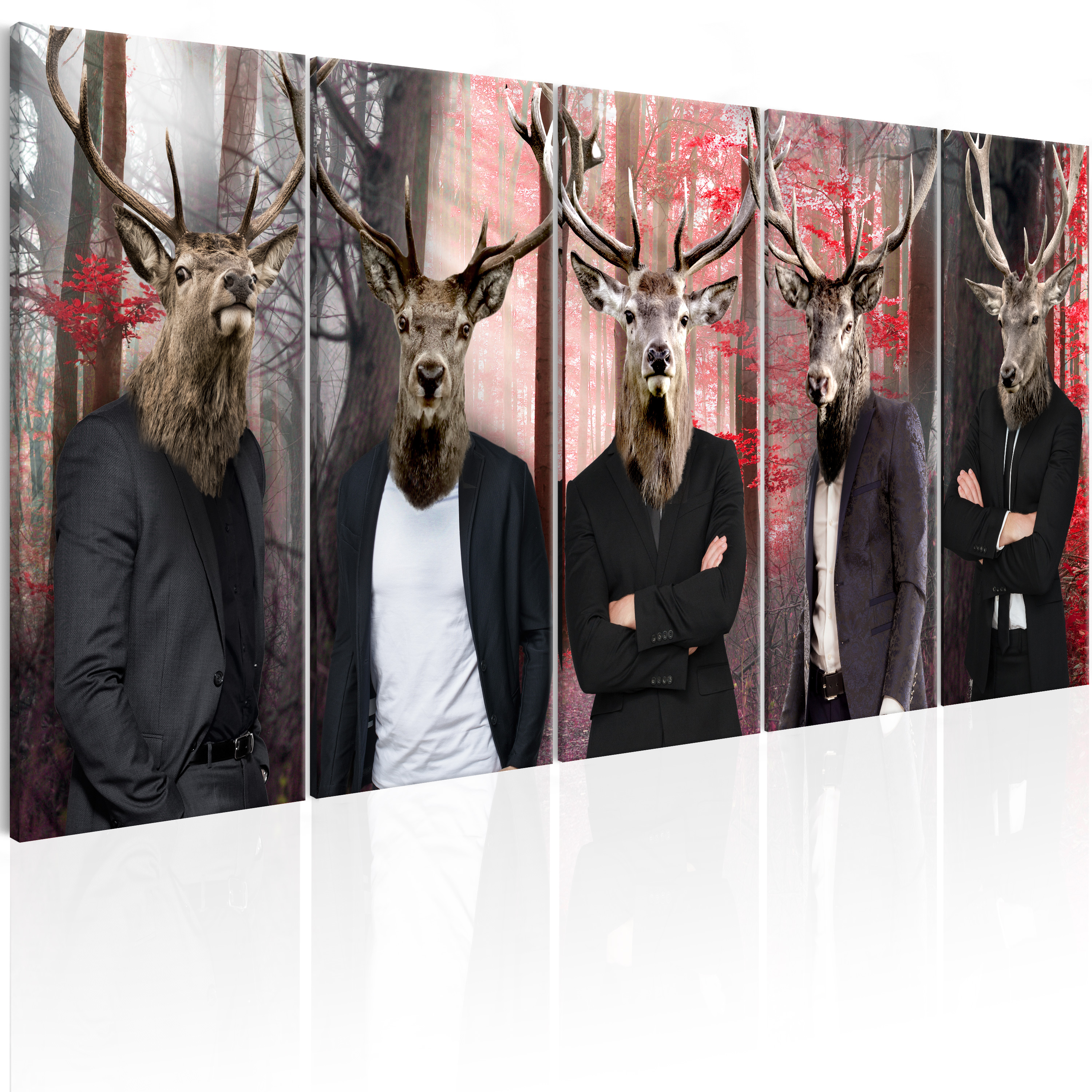 Canvas Print - People in Masks - 200x80