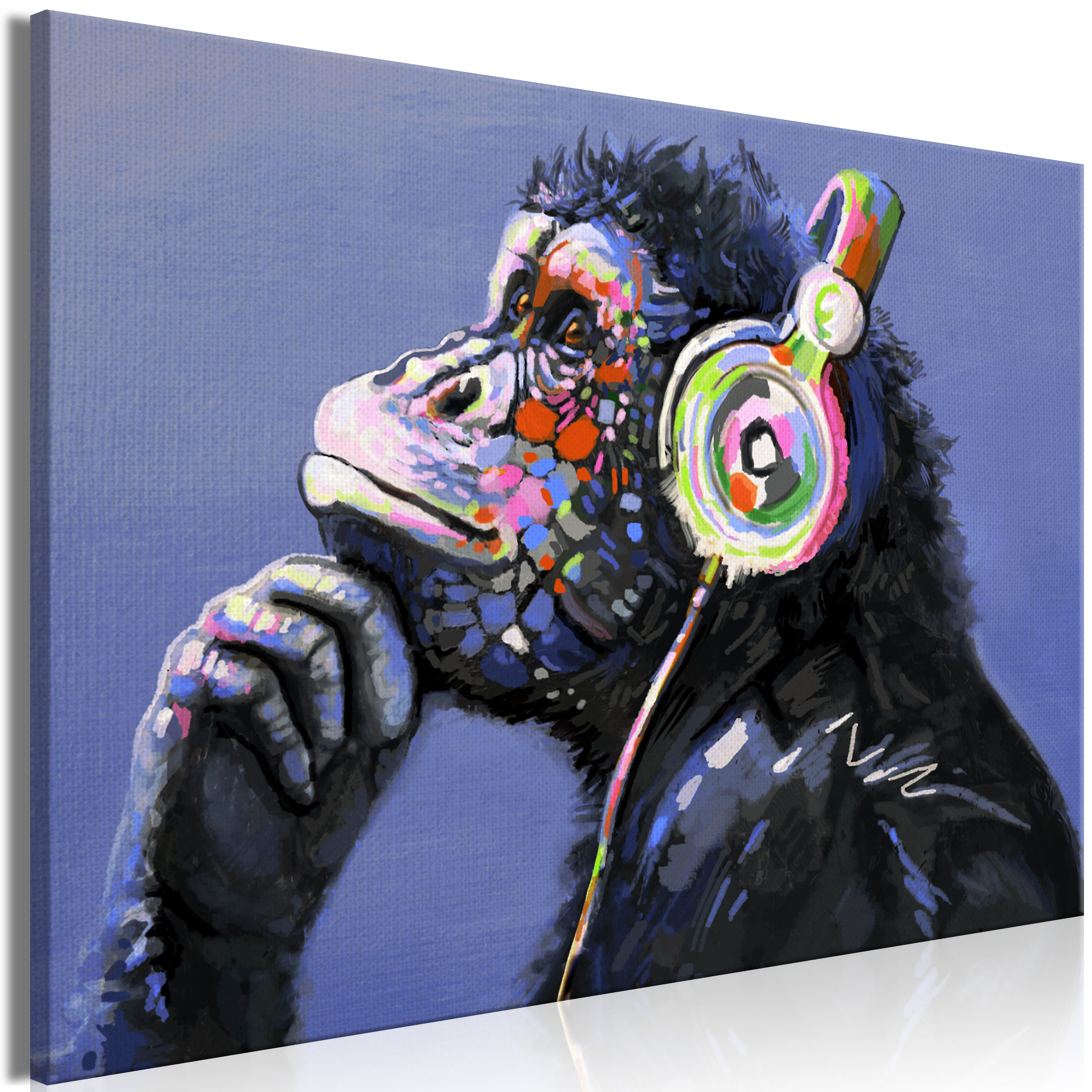 Canvas Print - Musical Monkey (1 Part) Wide - 120x80