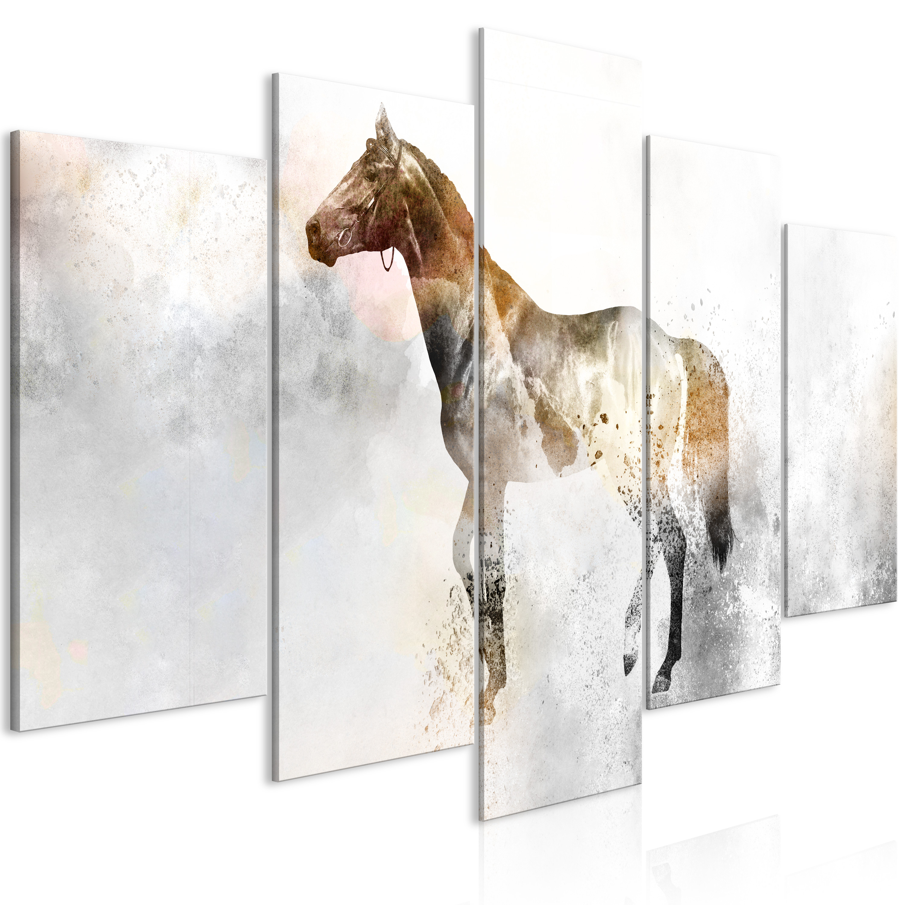 Canvas Print - Fiery Steed (5 Parts) Wide - 100x50