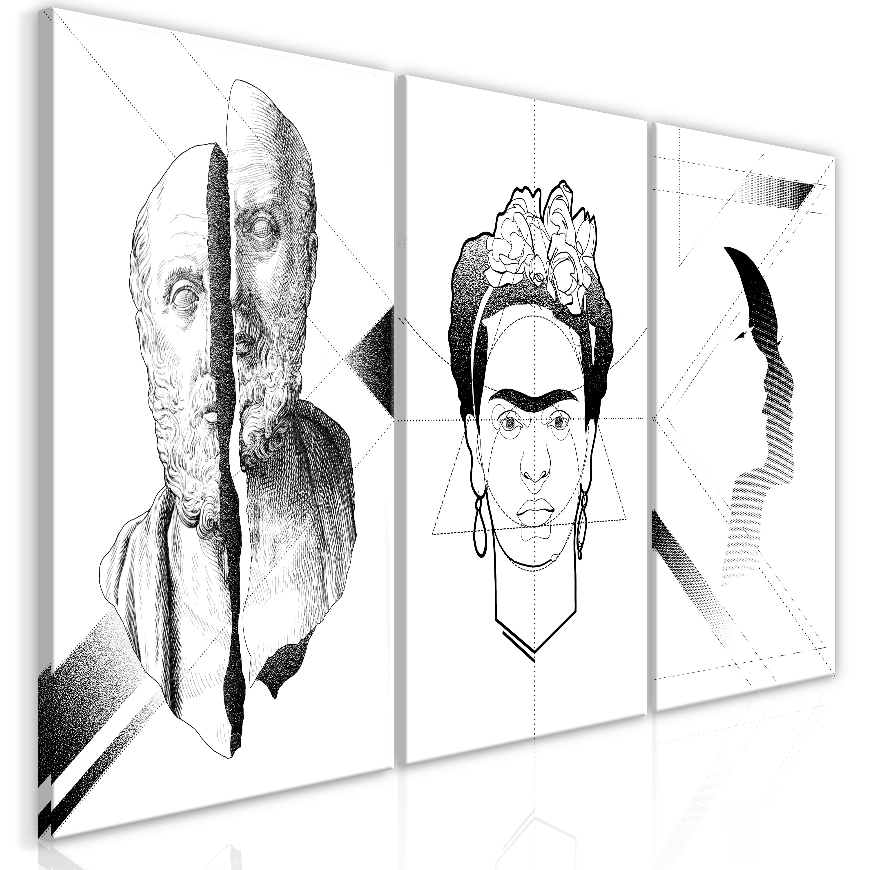 Canvas Print - Facial Composition (3 Parts) - 120x60