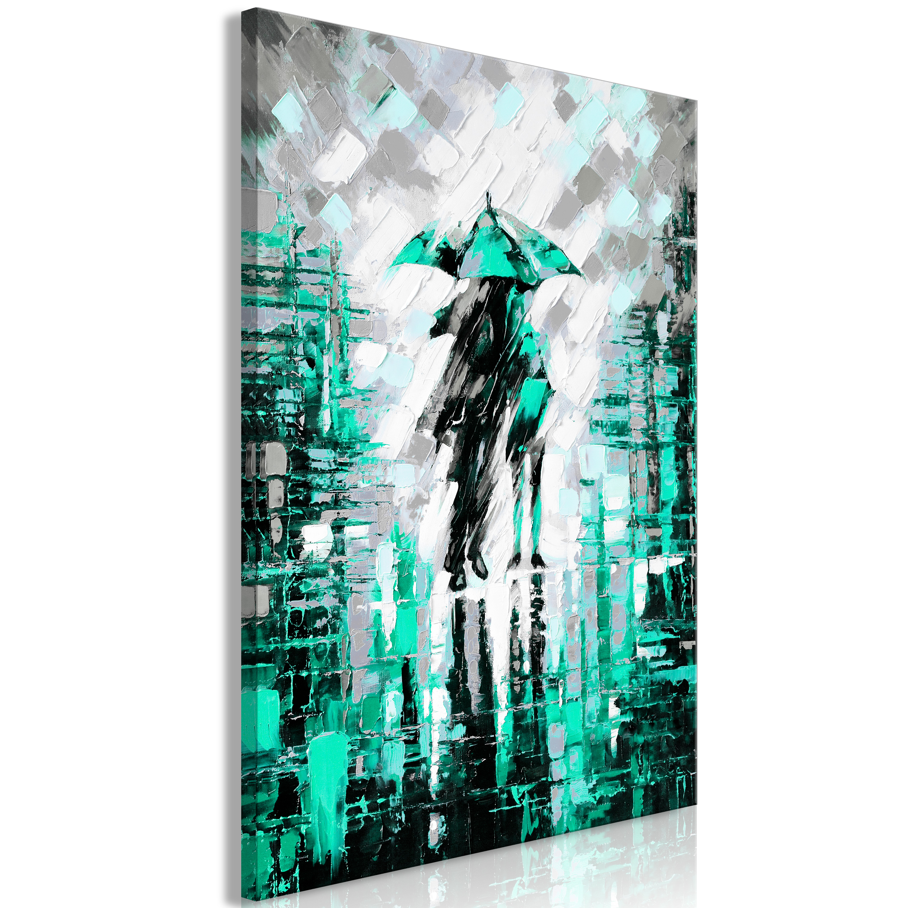 Canvas Print - Lovers in Colour (1 Part) Vertical Green - 80x120