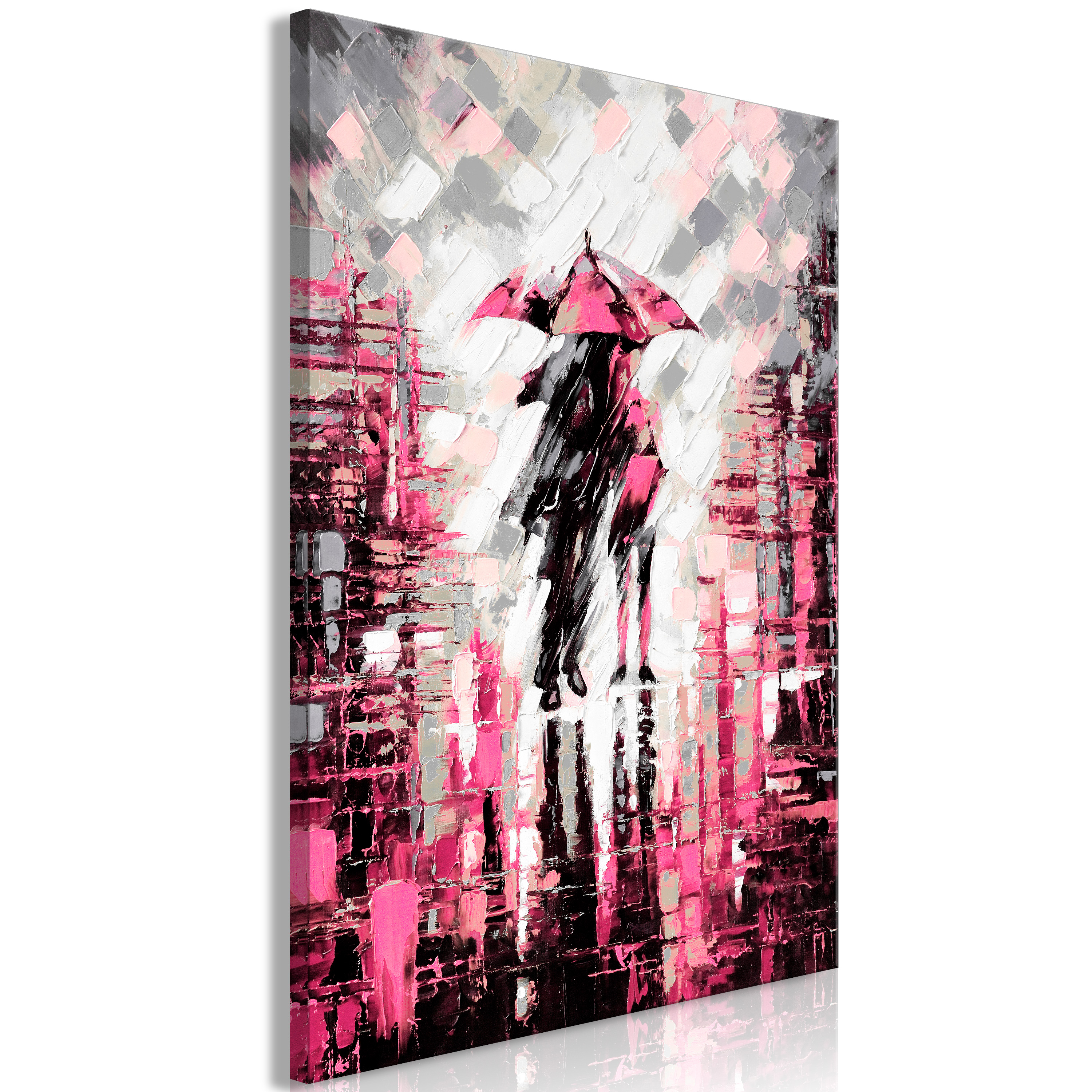 Canvas Print - Lovers in Colour (1 Part) Vertical Pink - 80x120