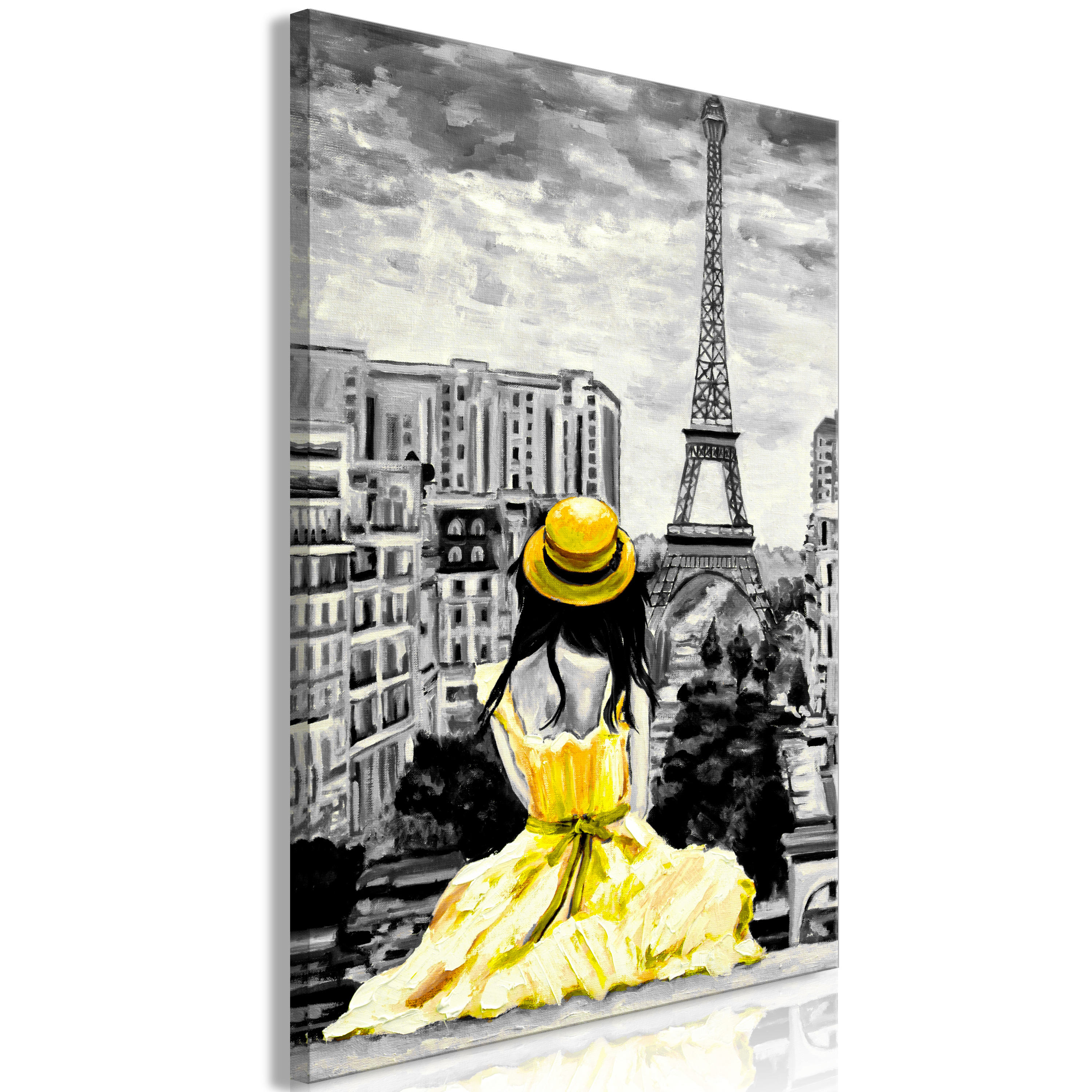 Obraz - Paris Colour (1 Part) Vertical Yellow