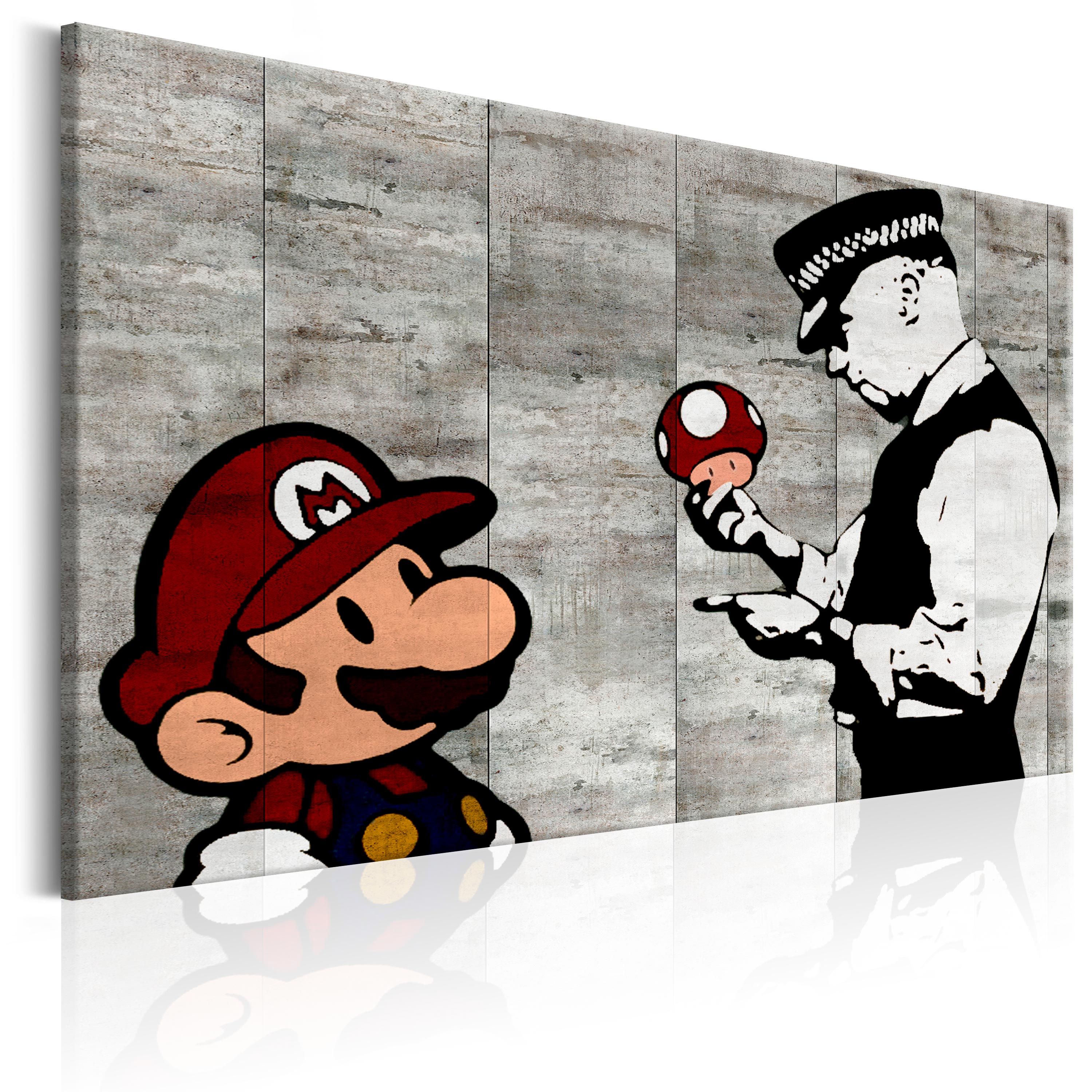 Wandbild - Banksy on Concrete - 90x60