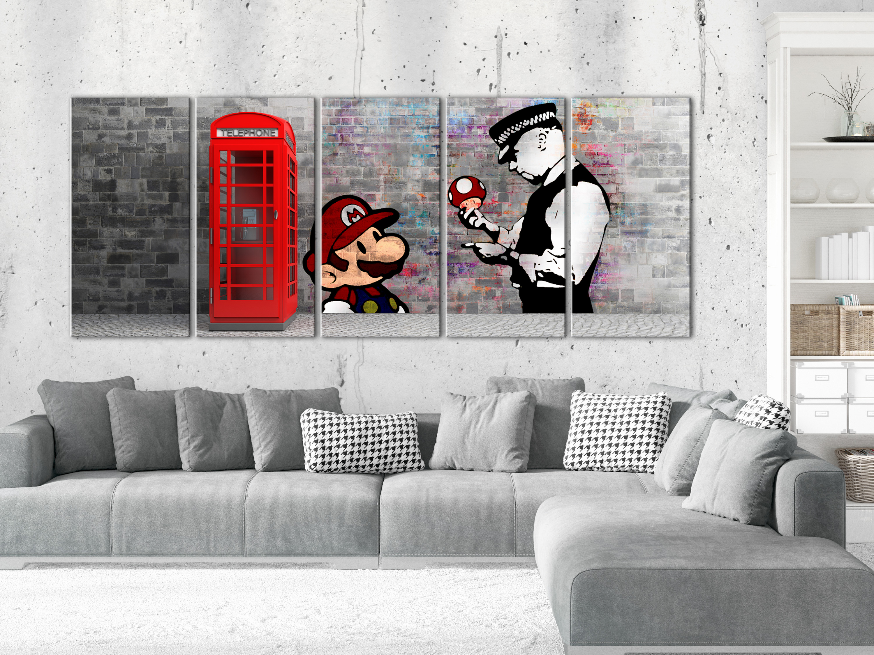 BANKSY Canvas Print Framed Wall Art Picture Photo Image i-C-0104-b-m