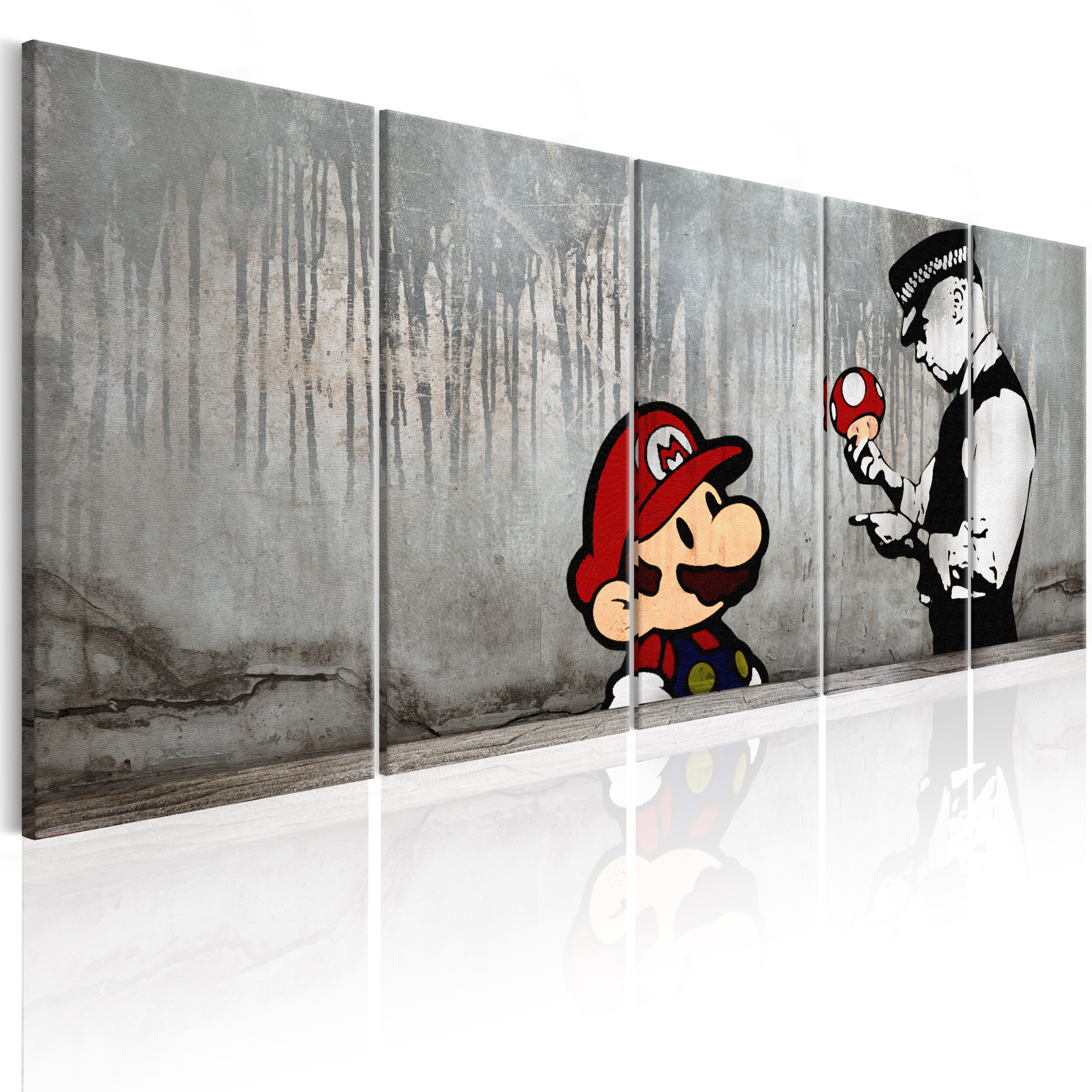 Canvas Print - Mario Bros on Concrete - 200x80