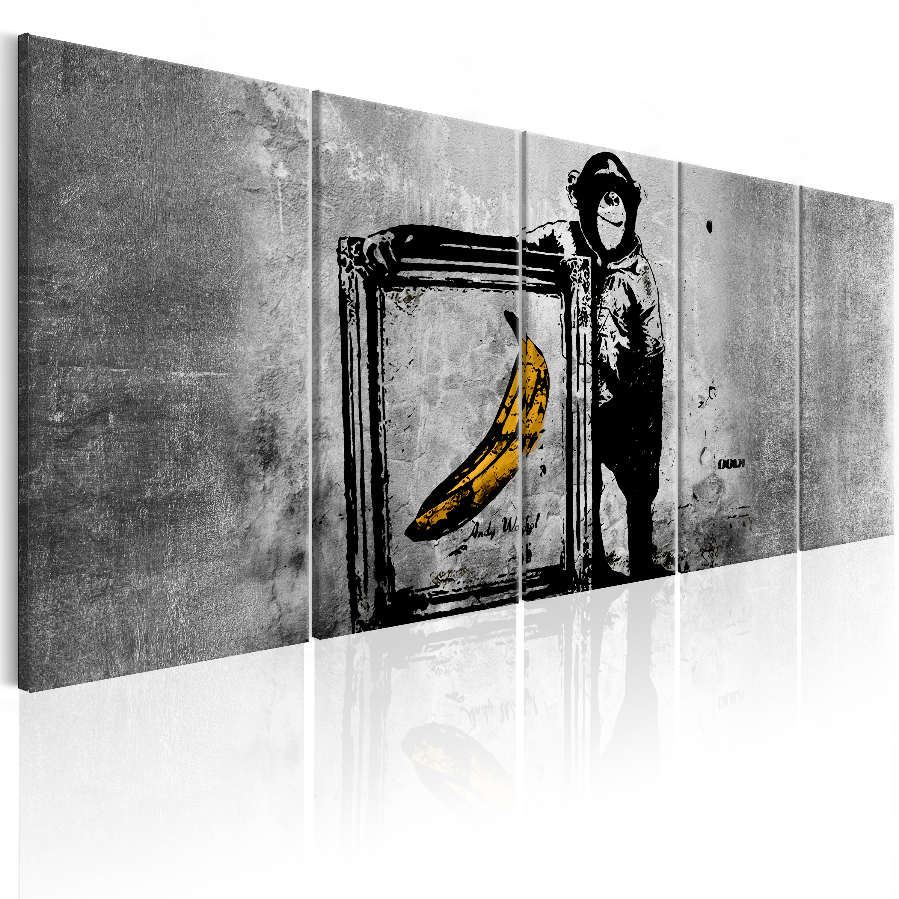 Wandbild - Banksy: Monkey with Frame - 200x80