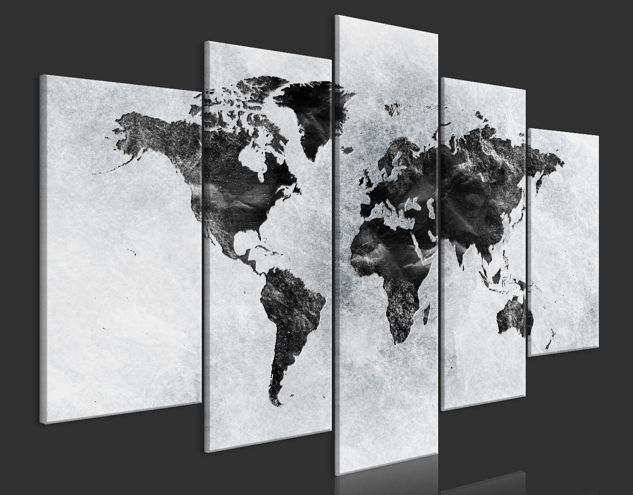 MAPPA DEL MONDO Quadro su Tela TNT Stampe Immagini Murale Quadri k-A-0430-b-m - Picture 10 of 25