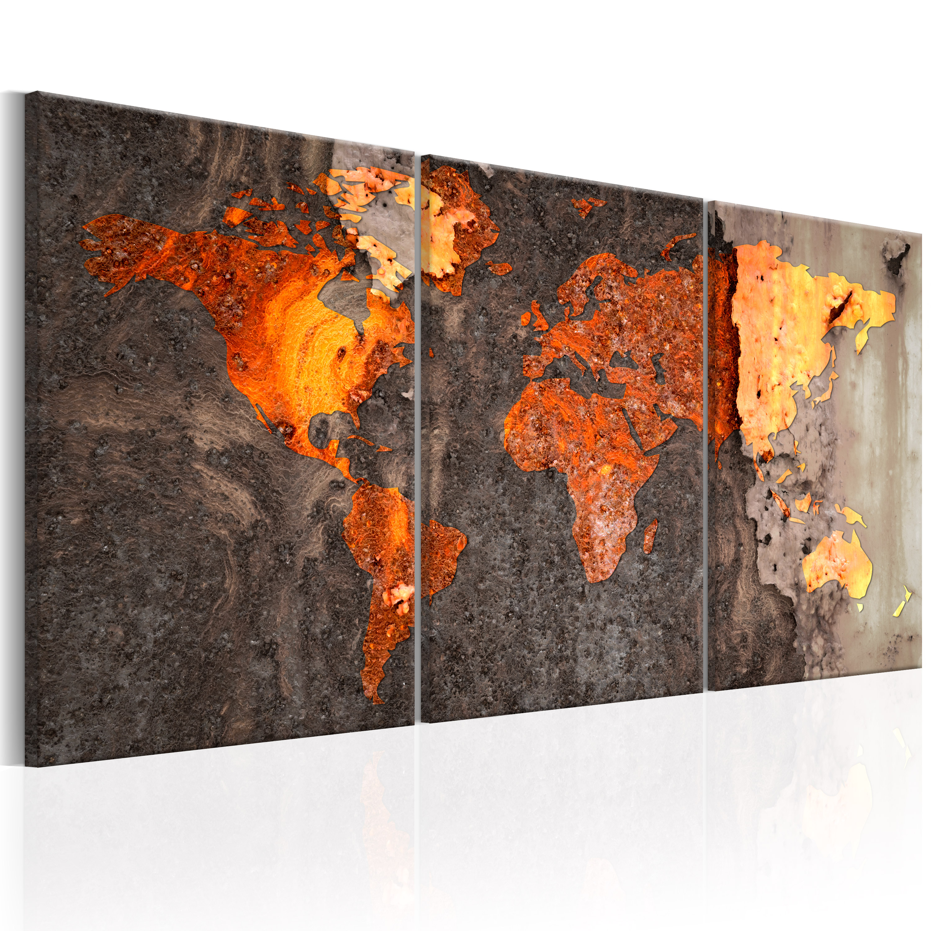 Canvas Print - World Map: Rusty World - 120x60