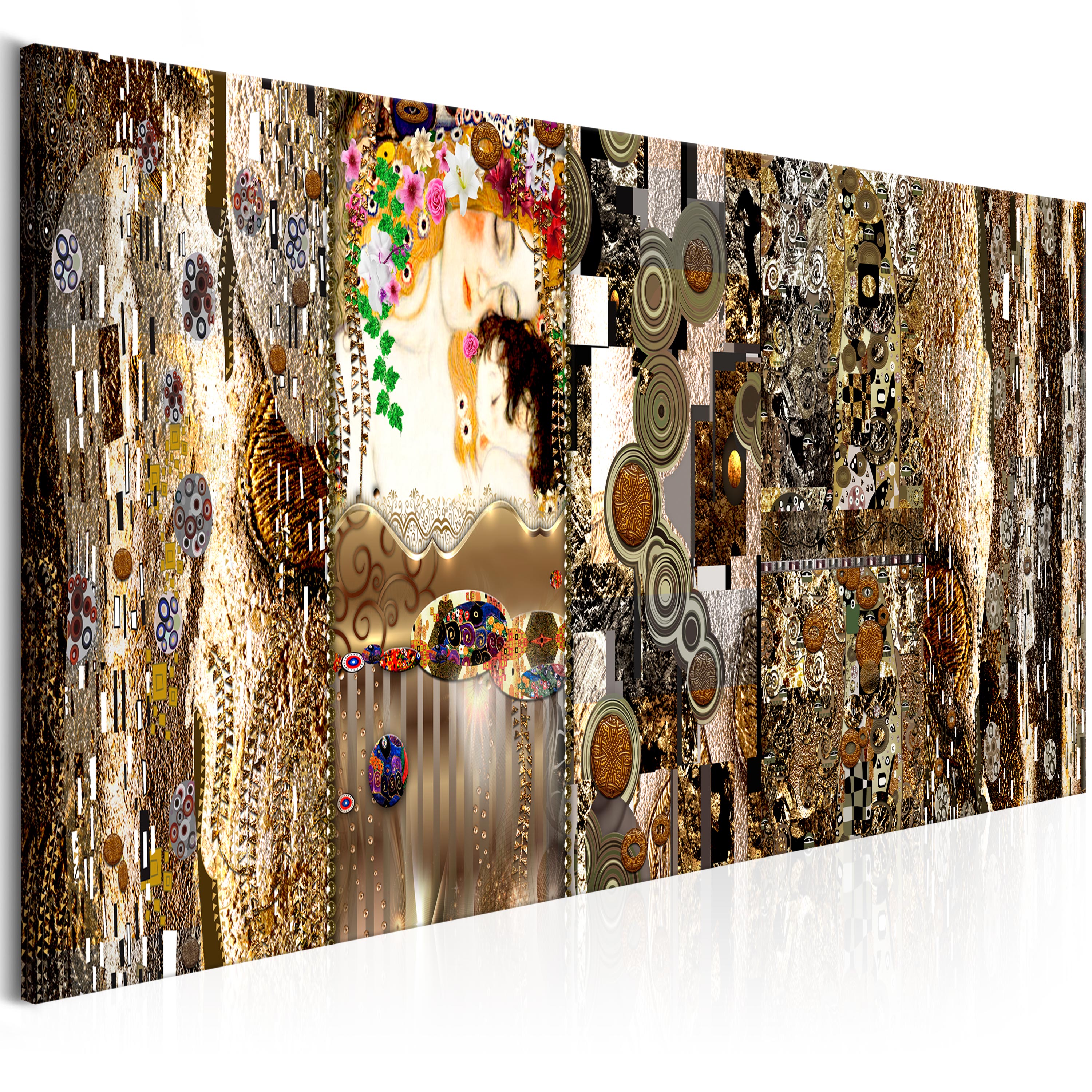 Canvas Print - Mother's Love (1 Part) Gold - 150x50