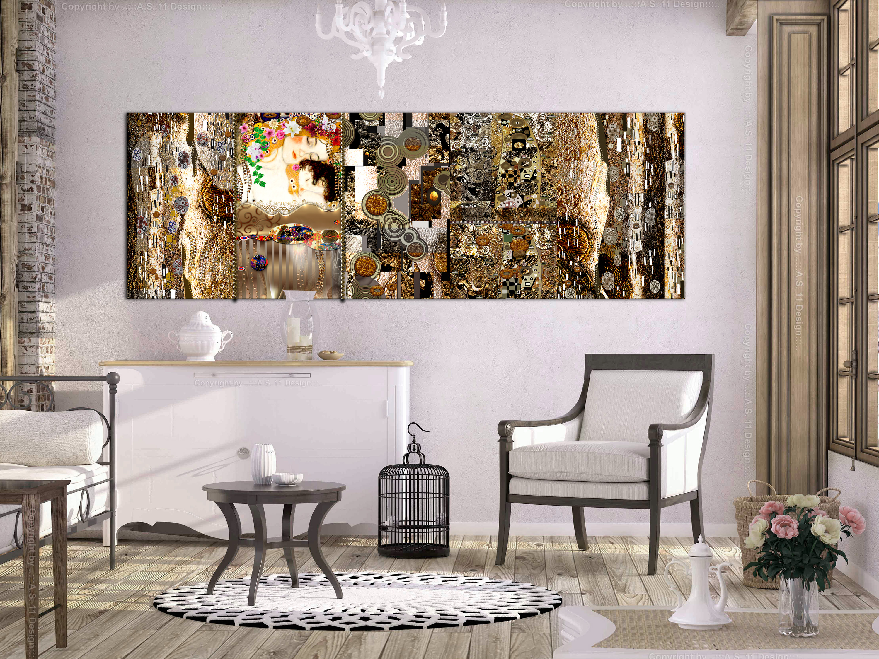GUSTAV KLIMT ABSTRAKT Wandbilder xxl Bilder Vlies Leinwand
