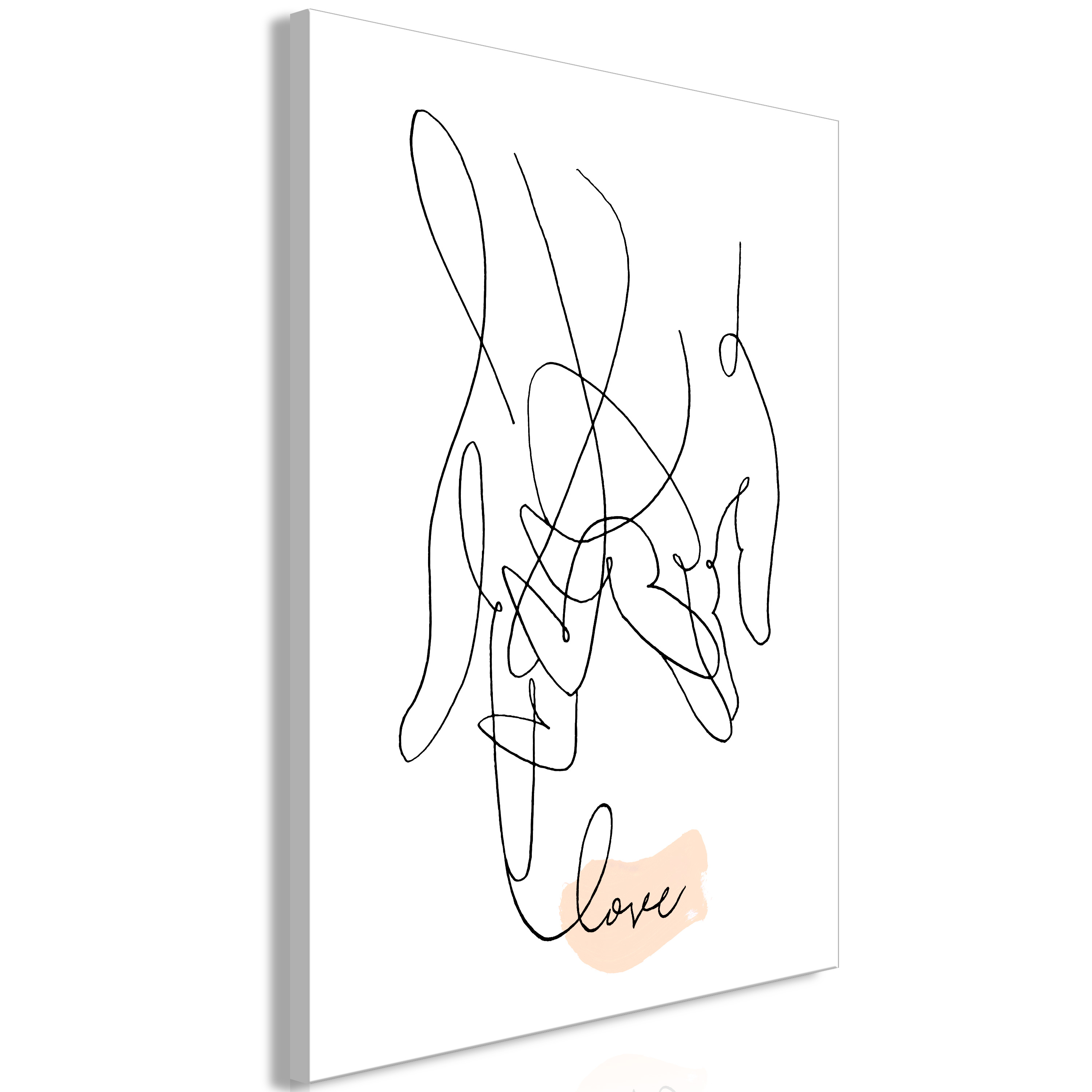 Canvas Print - Tangled Love (1 Part) Vertical - 60x90