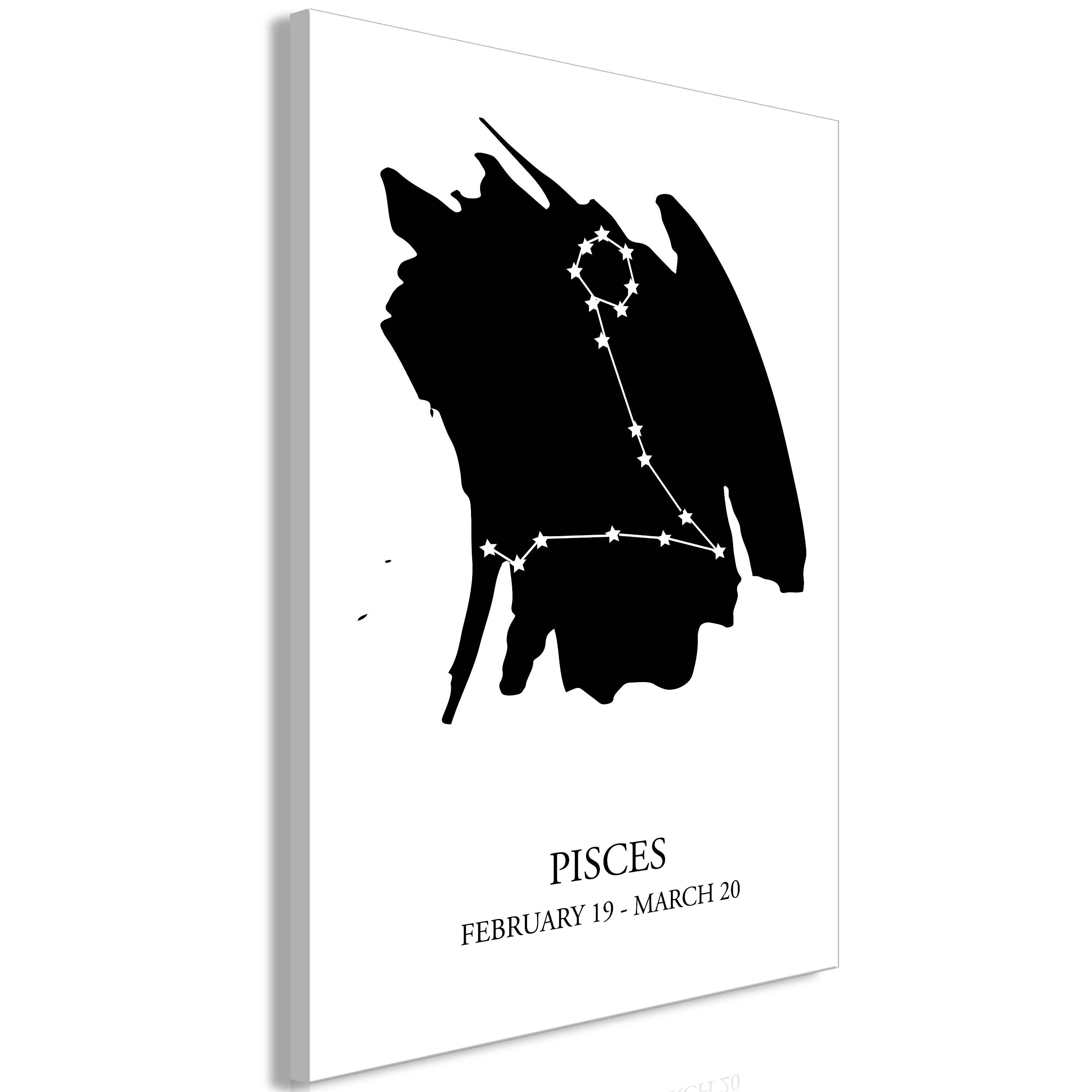 Canvas Print - Zodiac Signs: Pisces (1 Part) Vertical - 60x90