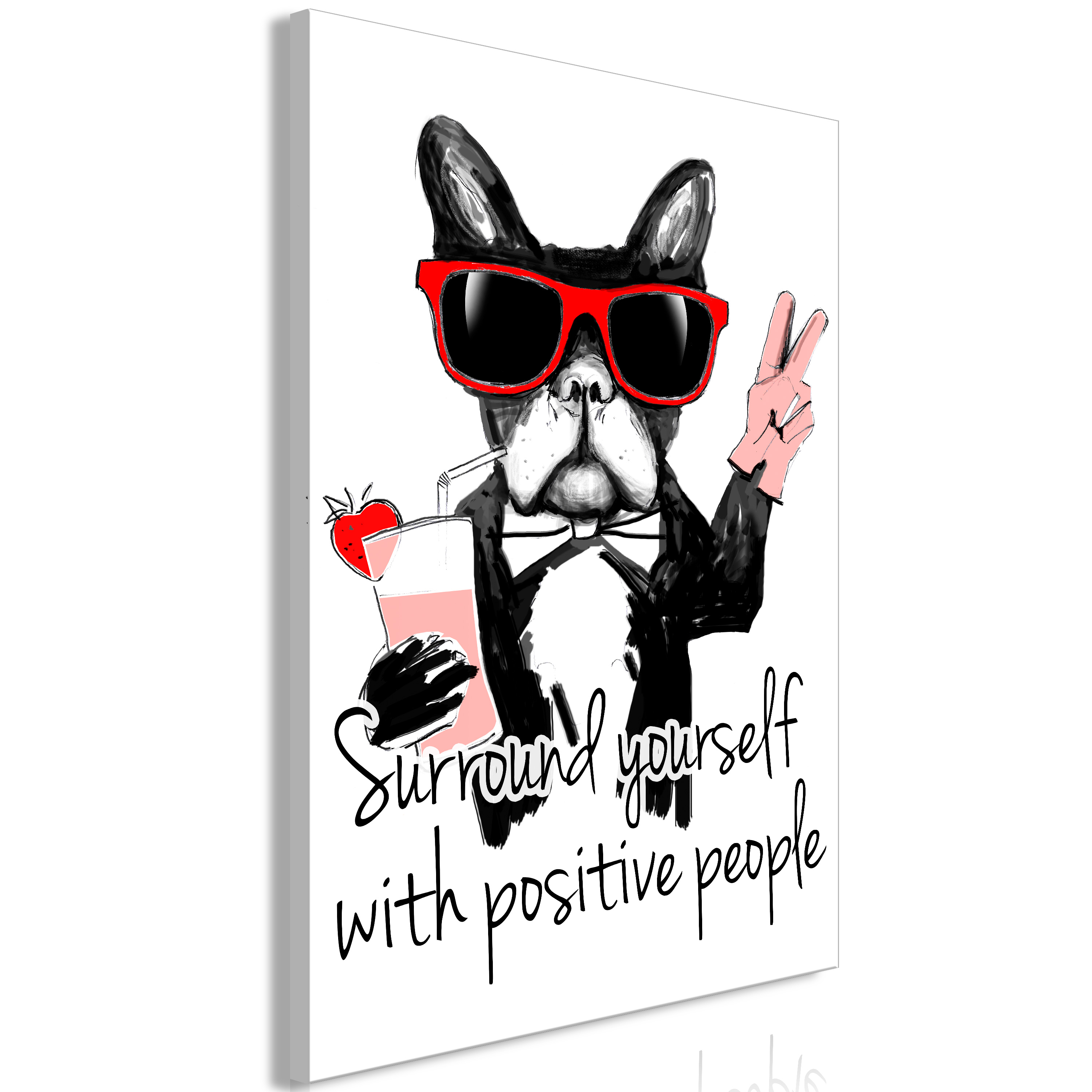 Canvas Print - Surround Yourself With Positive People (1 Part) Vertical - 80x120