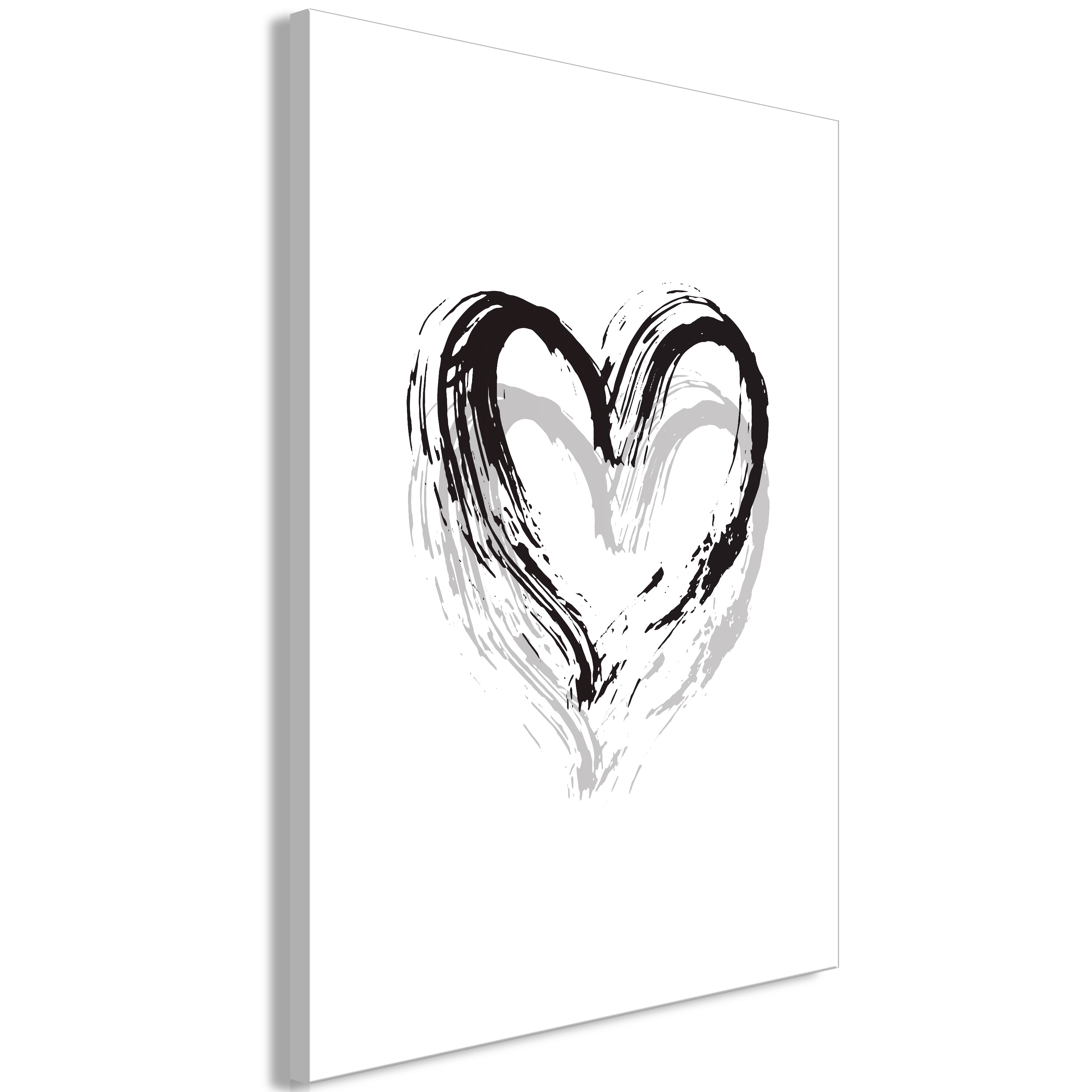 Canvas Print - Brush Heart (1 Part) Vertical - 80x120
