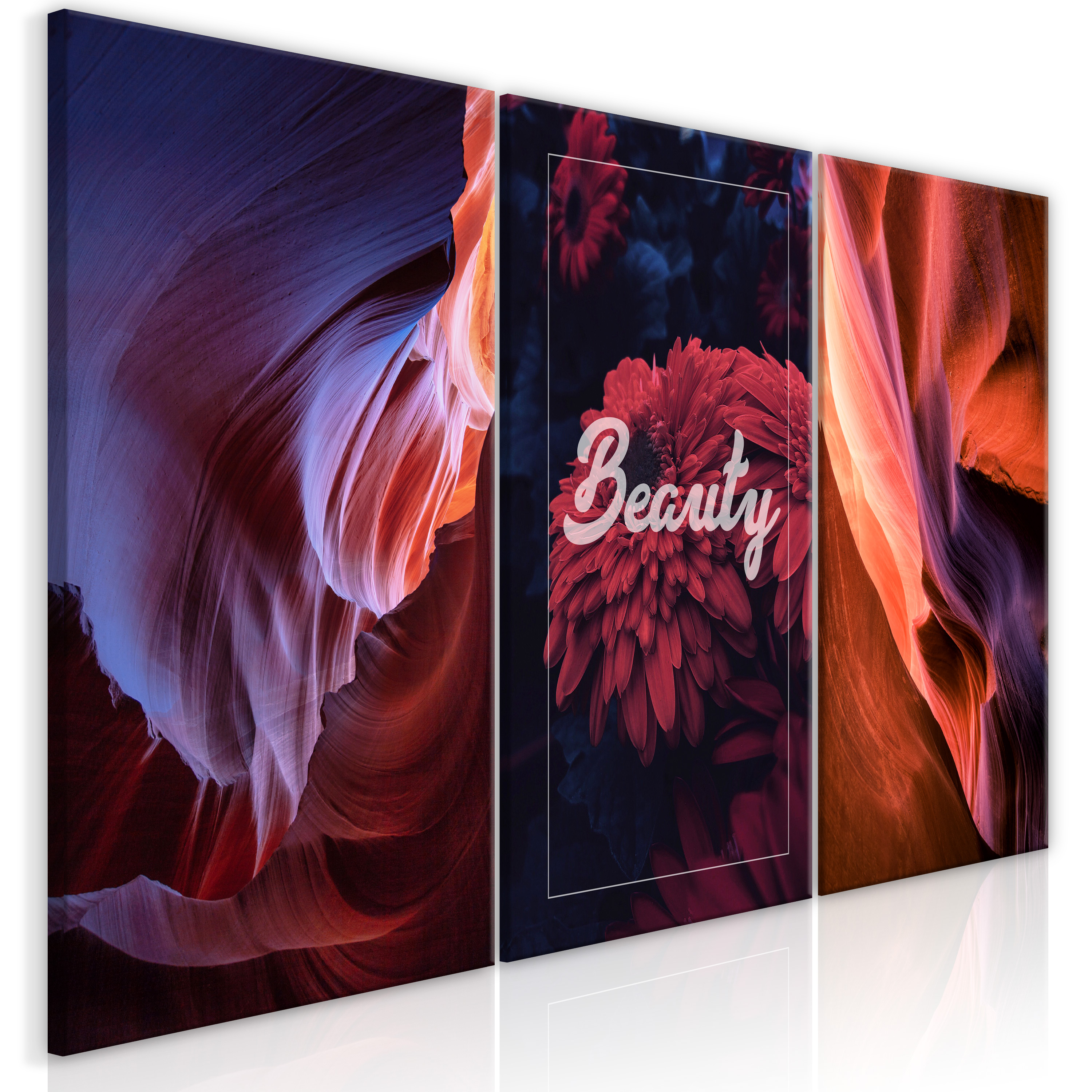 Canvas Print - Beauty of Canyons (3 Parts) - 120x60