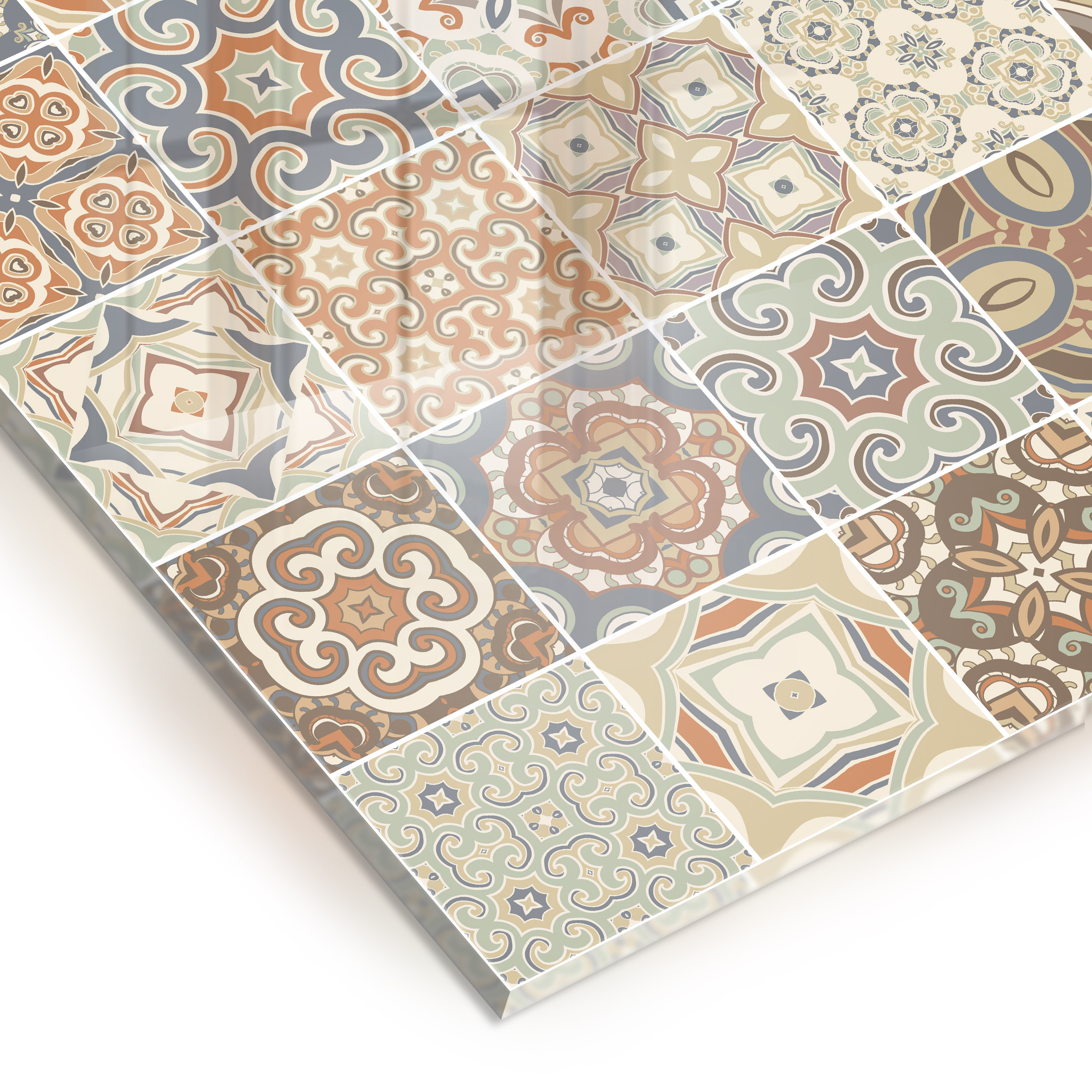 Dossier De Cuisine En Verre Trempé Murando - Panneau Mural Déco Multicolore F-B-0281-aq-e