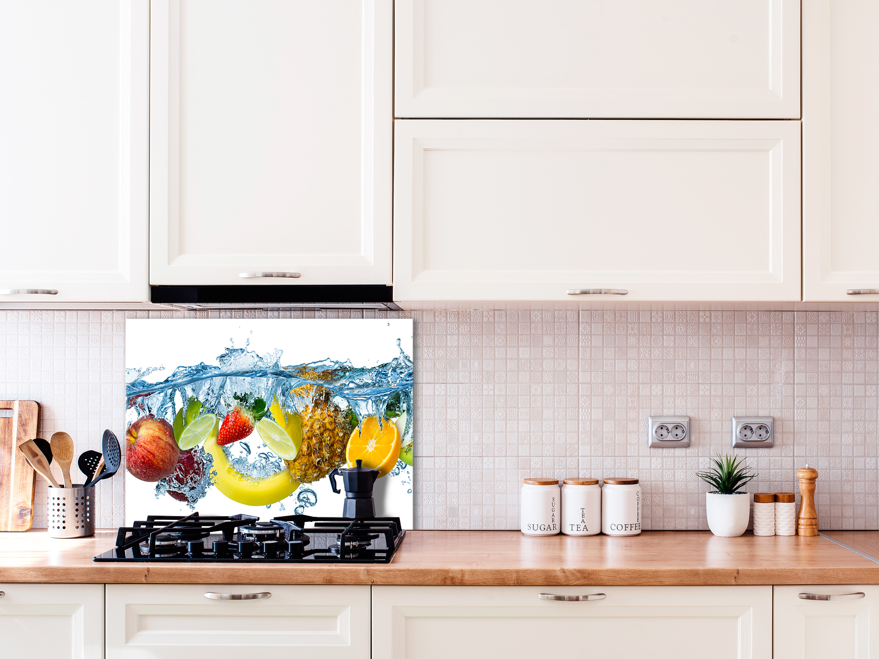 Spritzschutz Glas 60x60cm Küchenrückwand - Dekoglas Mit Kräuter Motiv