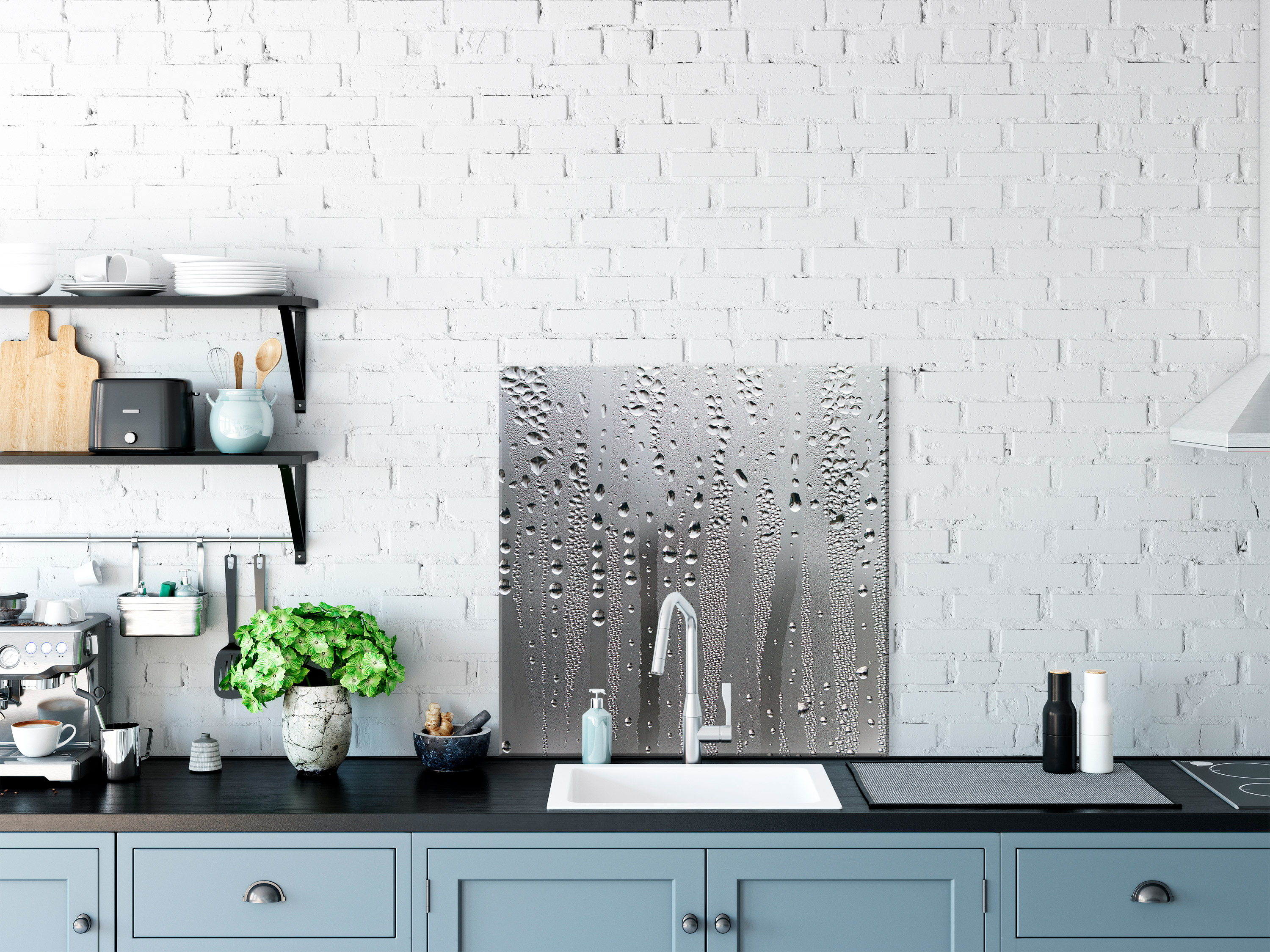 Tempered Glass Backsplash for Kitchen Splashback Deco Wall Panel nB0064aqa eBay