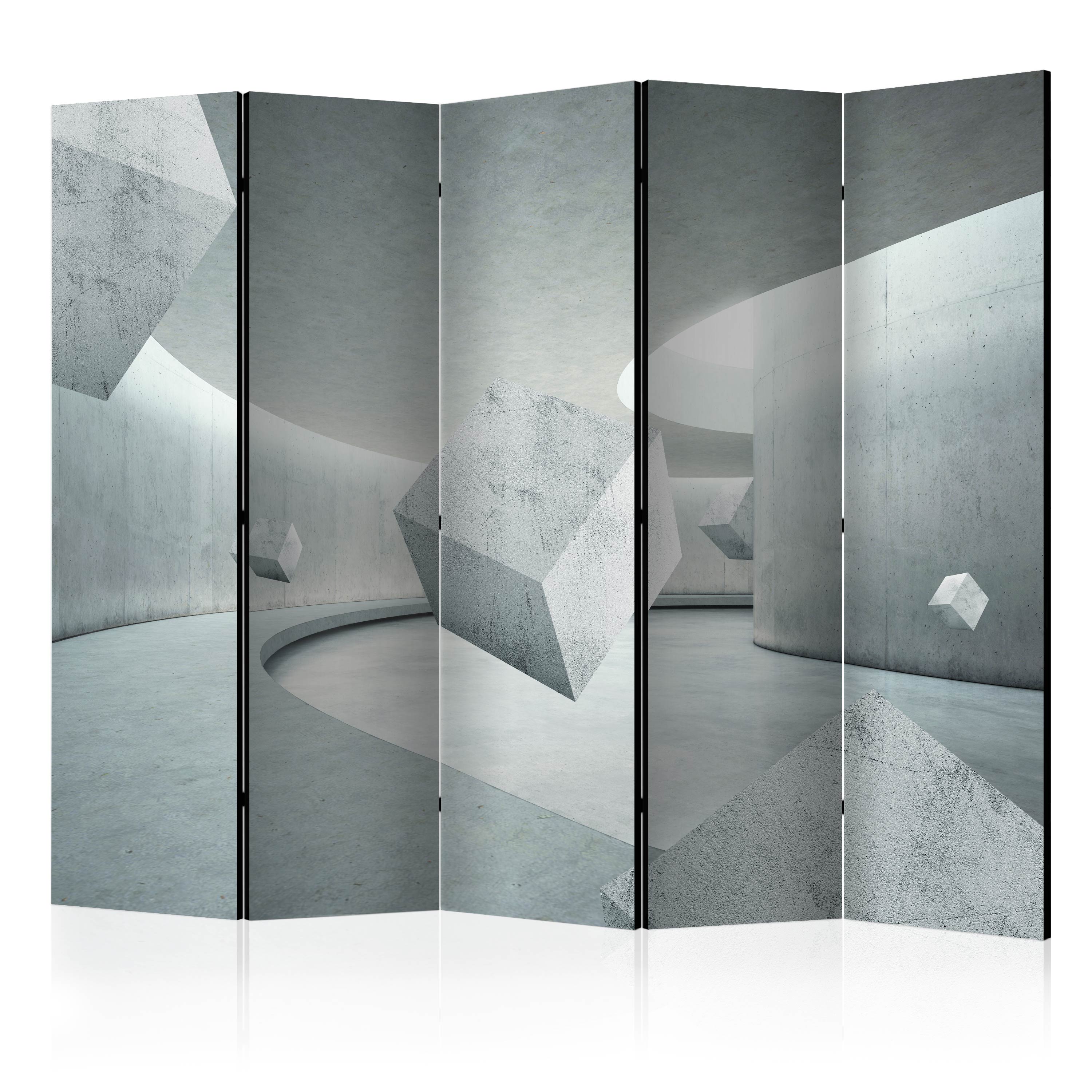 Room Divider - Geometry of the Cube II [Room Dividers] - 225x172