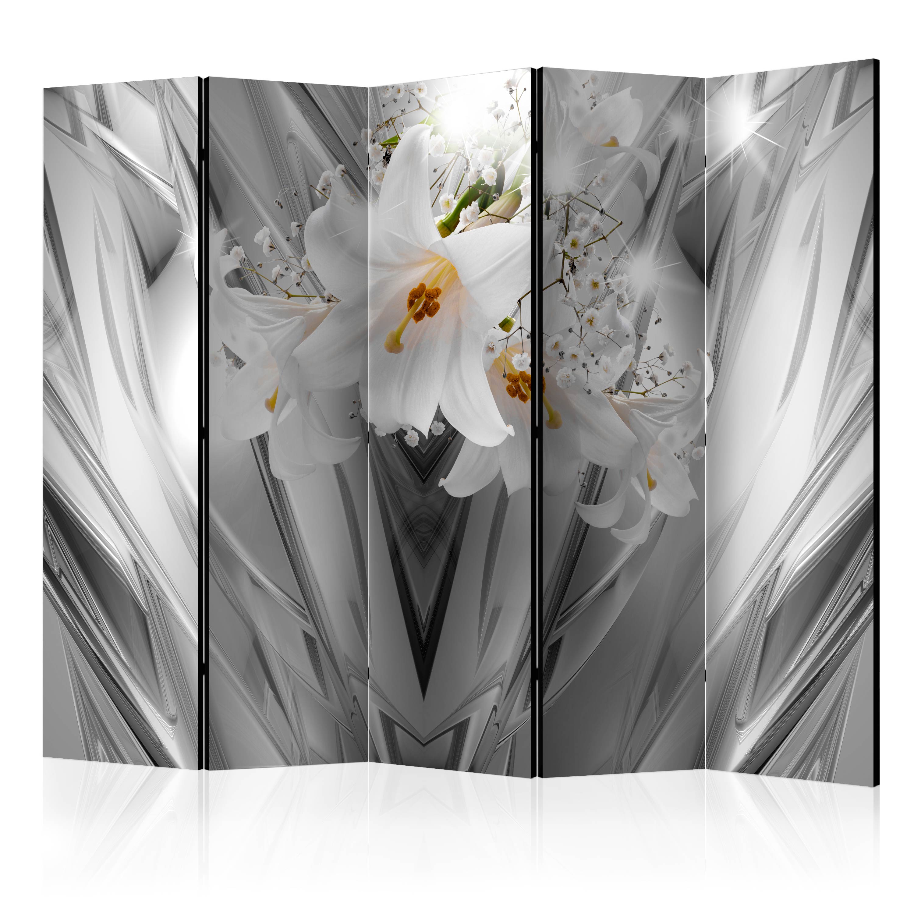Room Divider - Steel Lilies II [Room Dividers] - 225x172