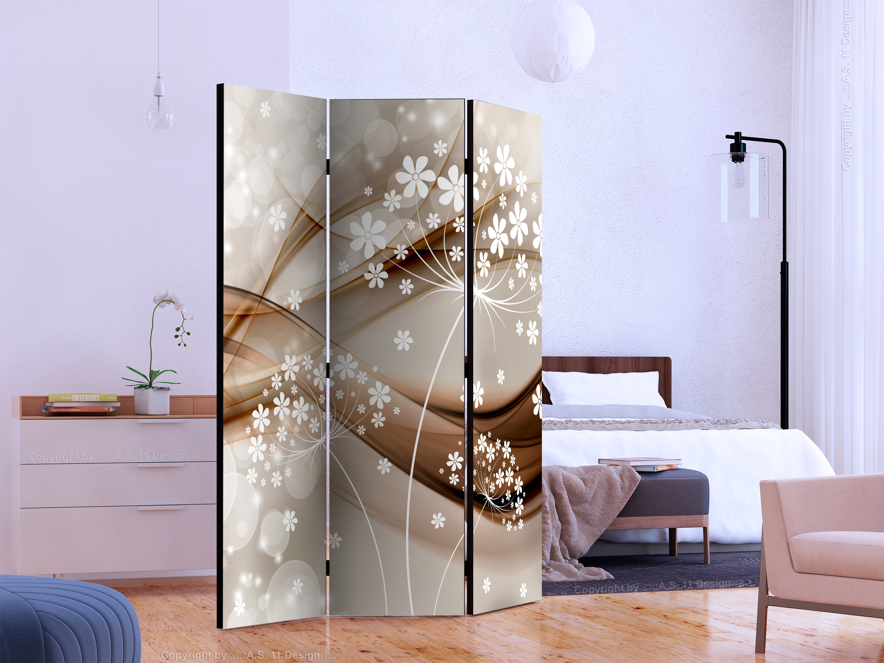 Deko Paravent Raumteiler Trennwand Spanische Wand Sichtschutz f-C-0329-z-c 