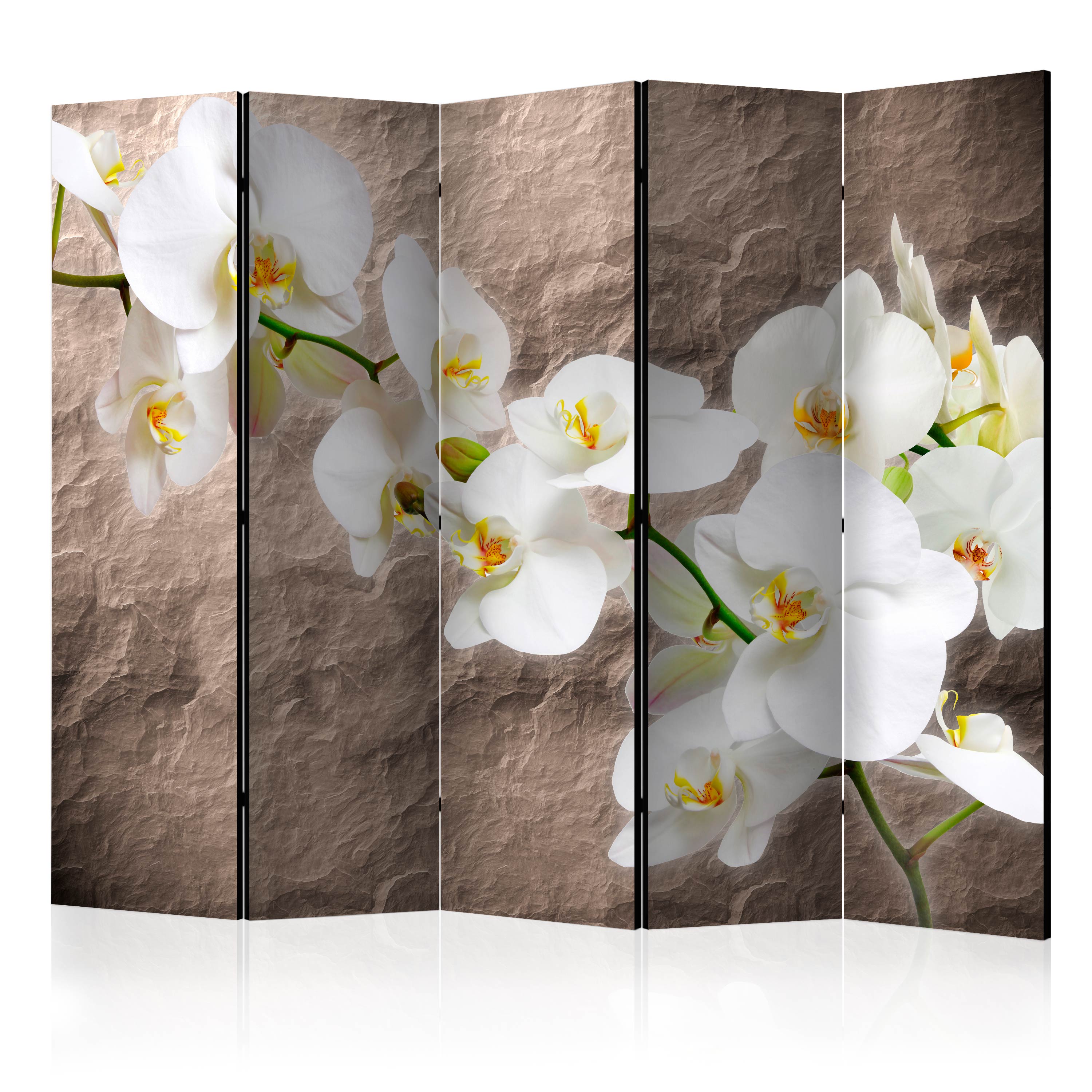 Angerer Swingtex Paravento 4 Ante Marrone 57x165cm Ciascuna - Divisorio Pieghevole Per Interni Ed Esterni, Made In Germany