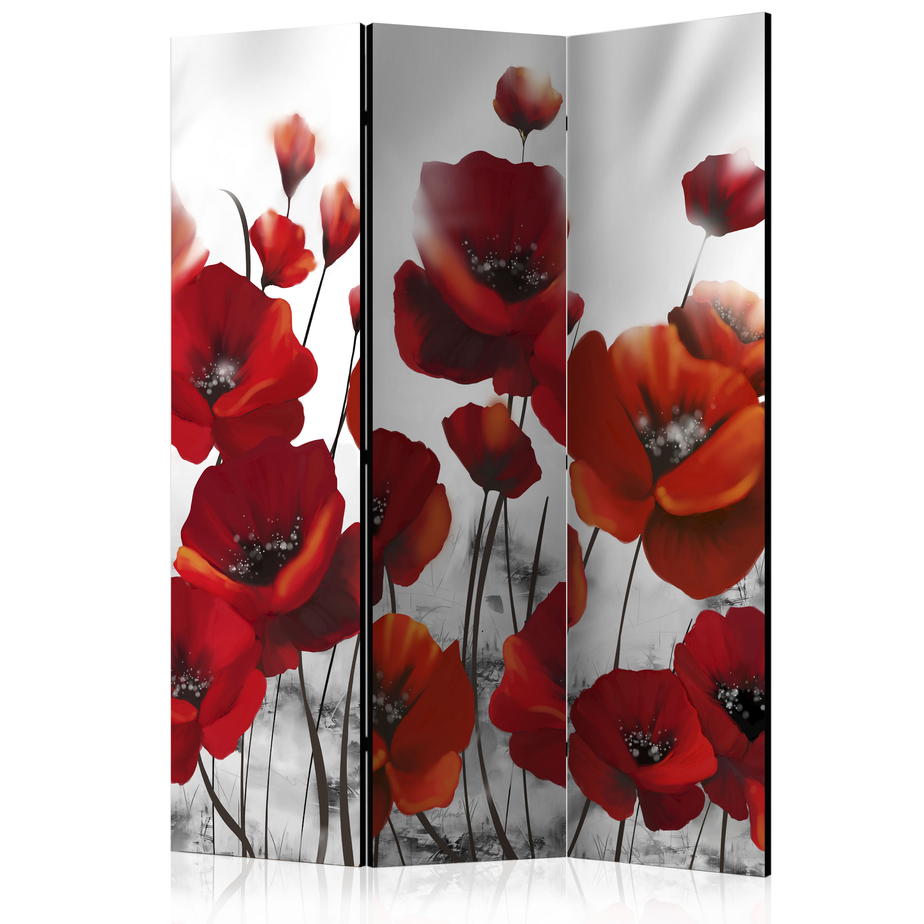 Room Divider - Poppies in the Moonlight [Room Dividers] - 135x172