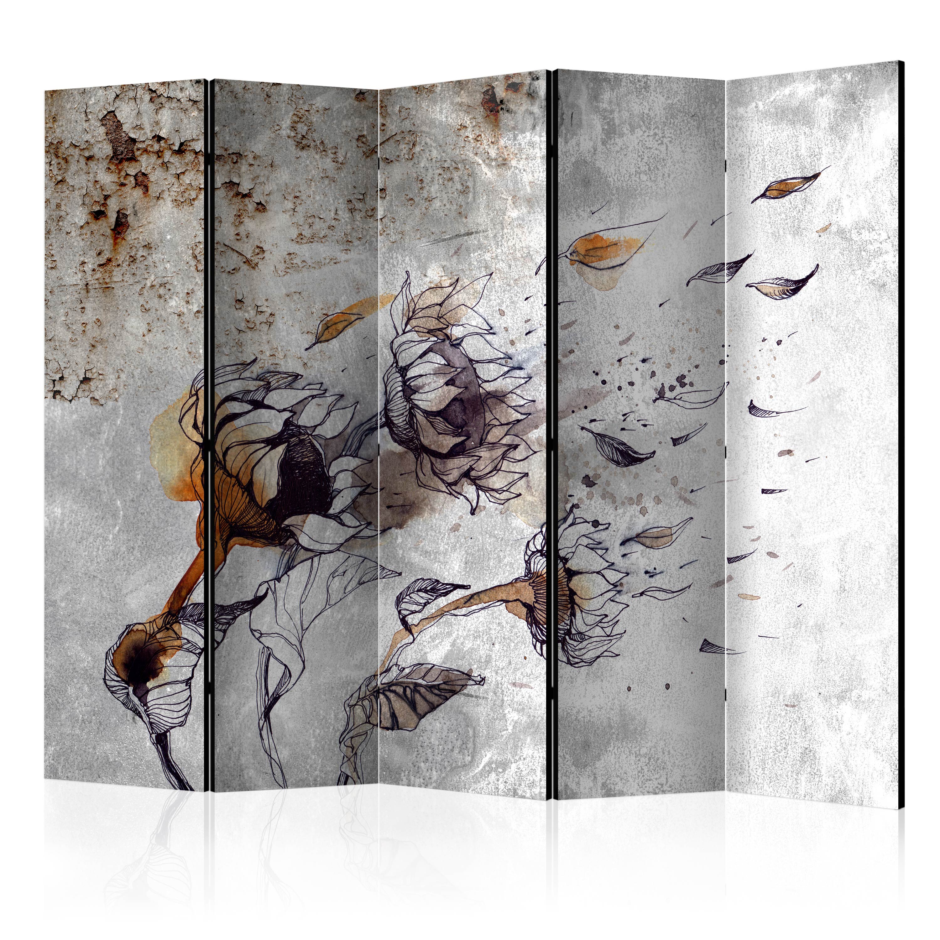 Room Divider - Recall sunflowers II [Room Dividers] - 225x172
