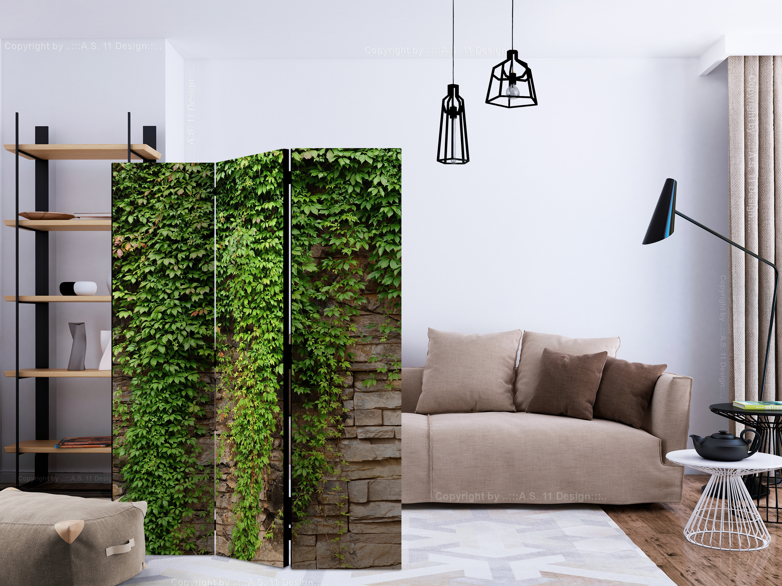 Deko Paravent Raumteiler Trennwand Spanische Wand Sichtschutz b-A-0532-z-c - Bild 11 von 12