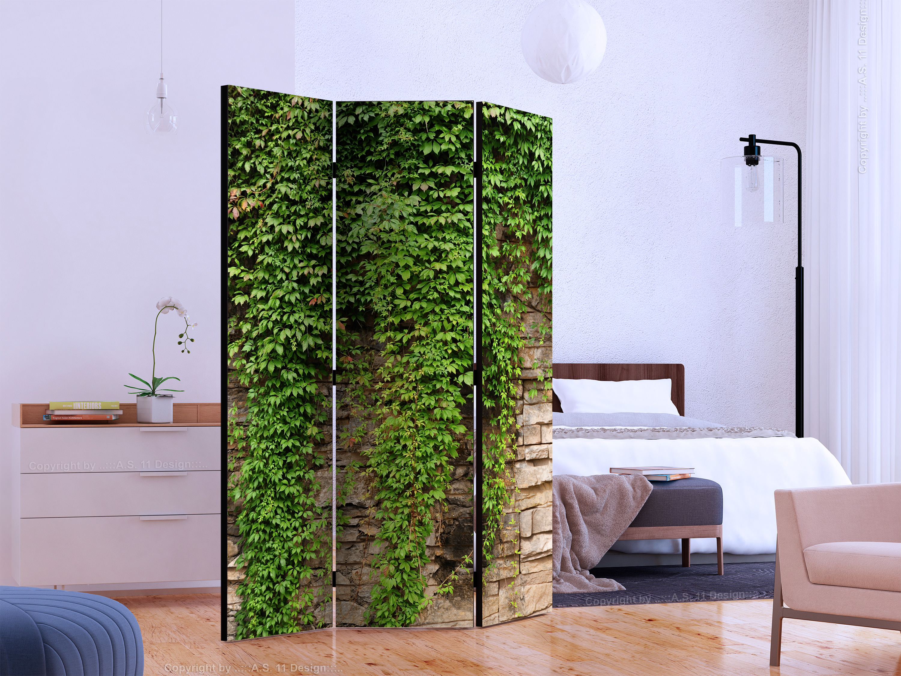 Deko Paravent Raumteiler Trennwand Spanische Wand Sichtschutz b-A-0532-z-c - Bild 12 von 12