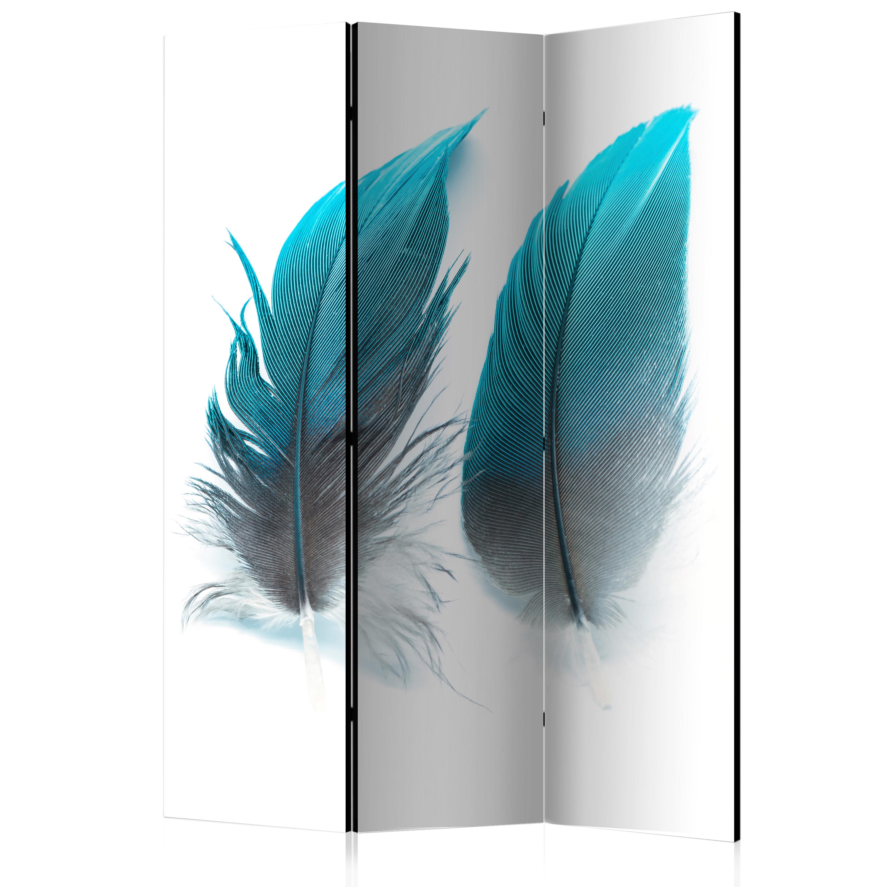 Room Divider - Blue Feathers [Room Dividers] - 135x172