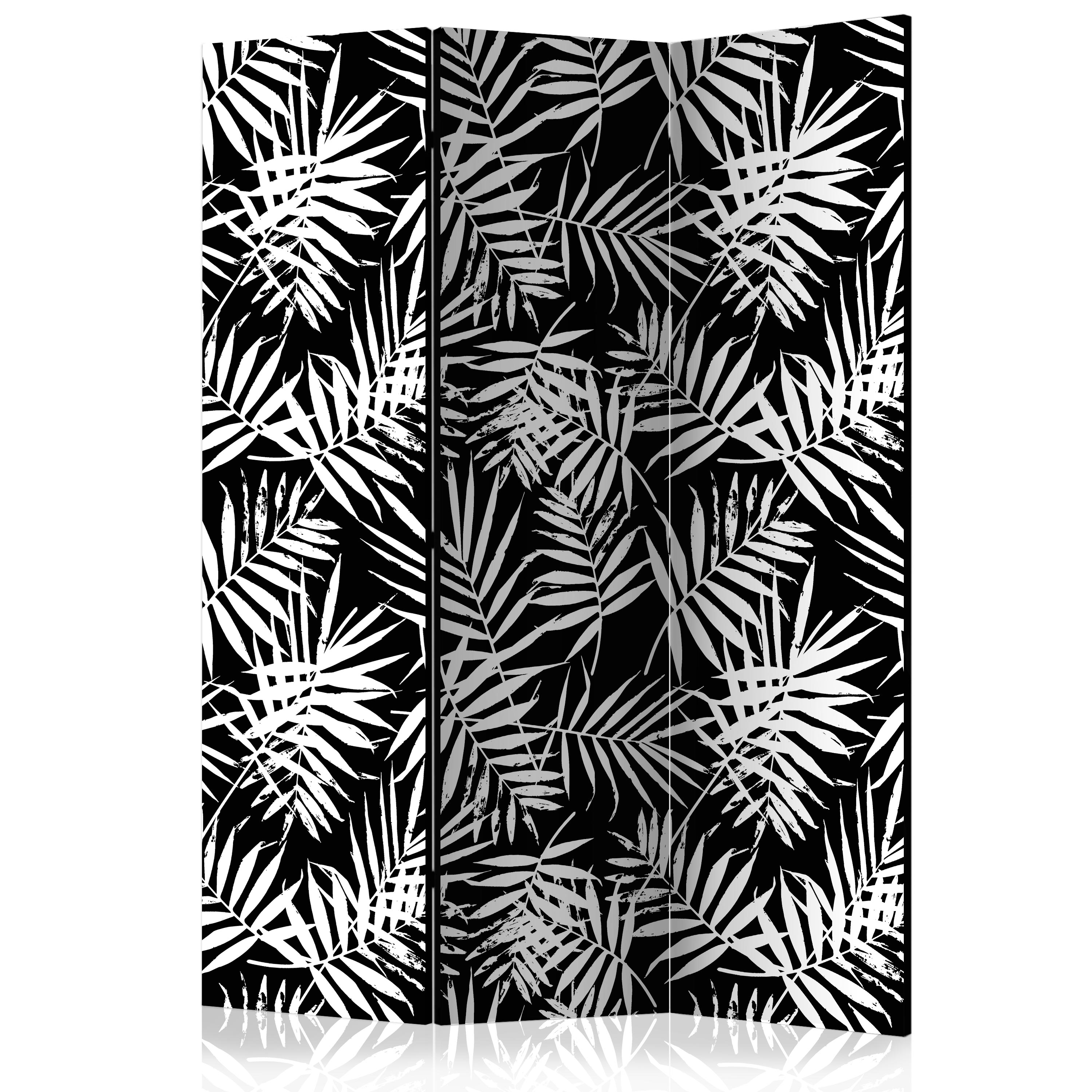 Room Divider - Black and White Jungle [Room Dividers] - 135x172