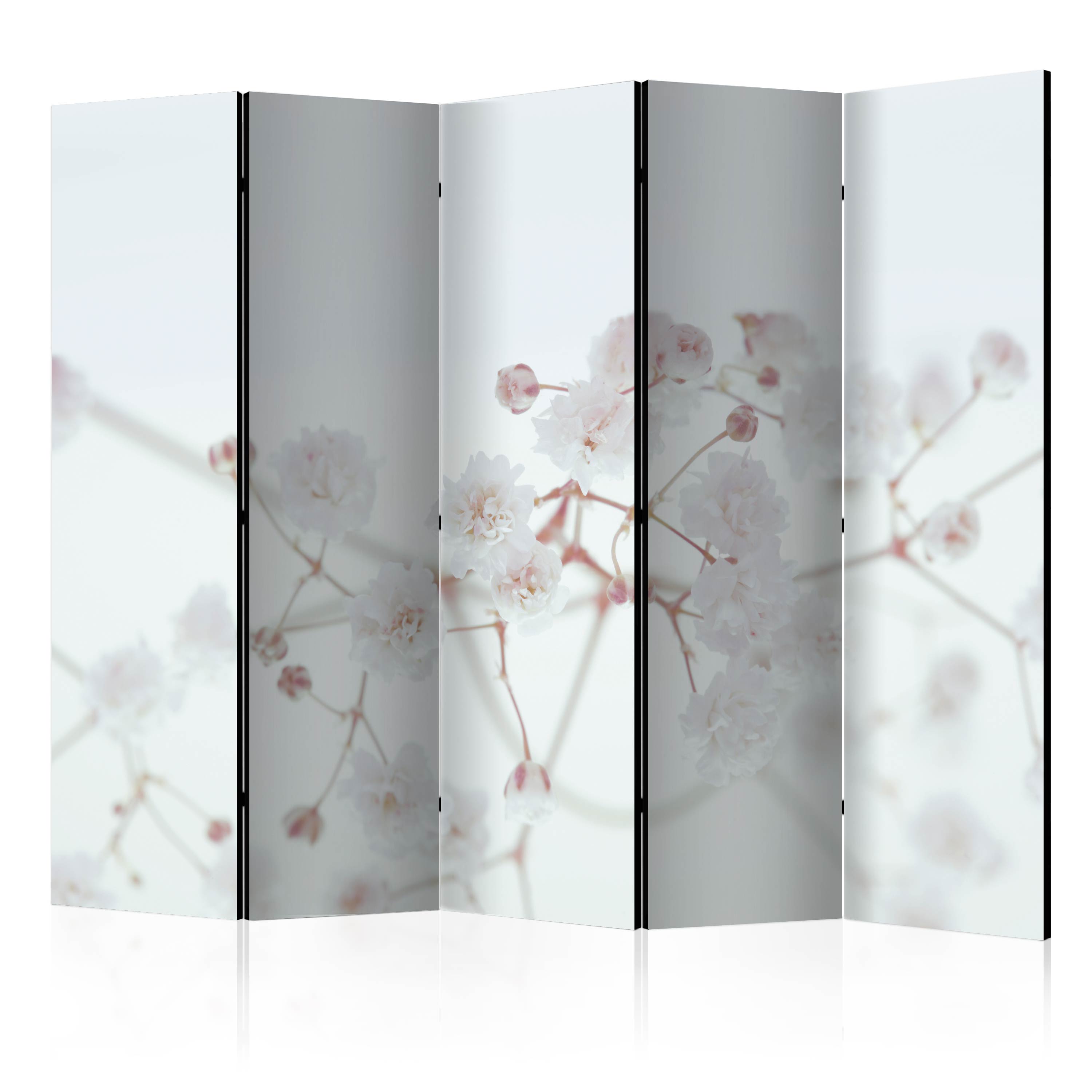 Room Divider - White Flowers II [Room Dividers] - 225x172