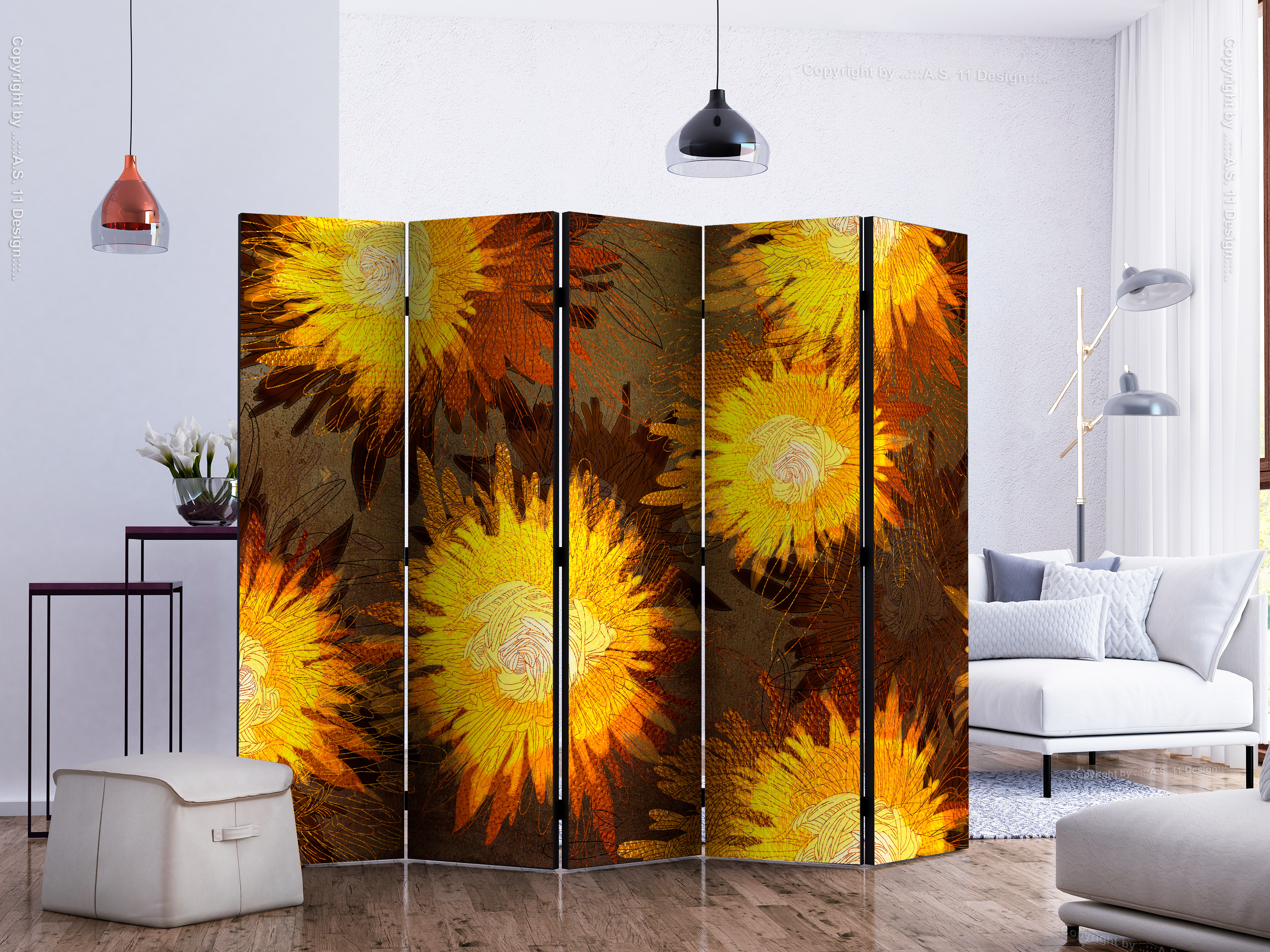 Deko Paravent Raumteiler Trennwand Spanische Wand Sichtschutz c-B-0421-z-c 
