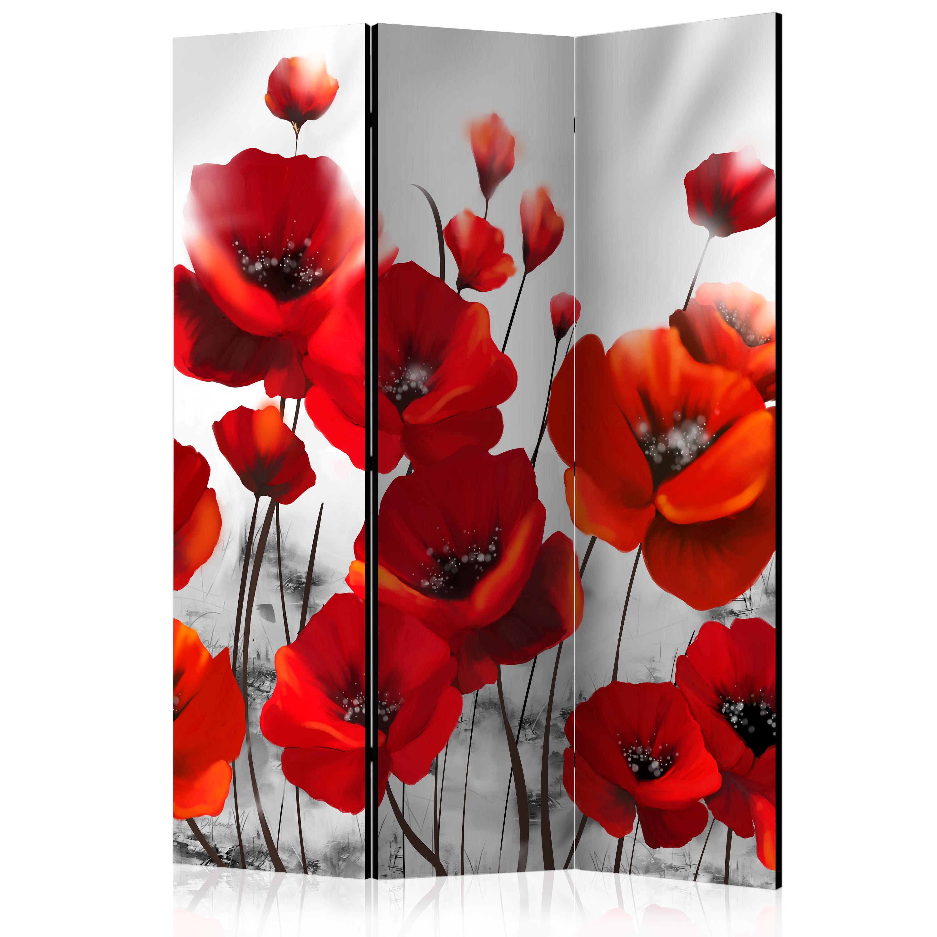 Room Divider - Poppies in the Moonlight [Room Dividers] - 135x172