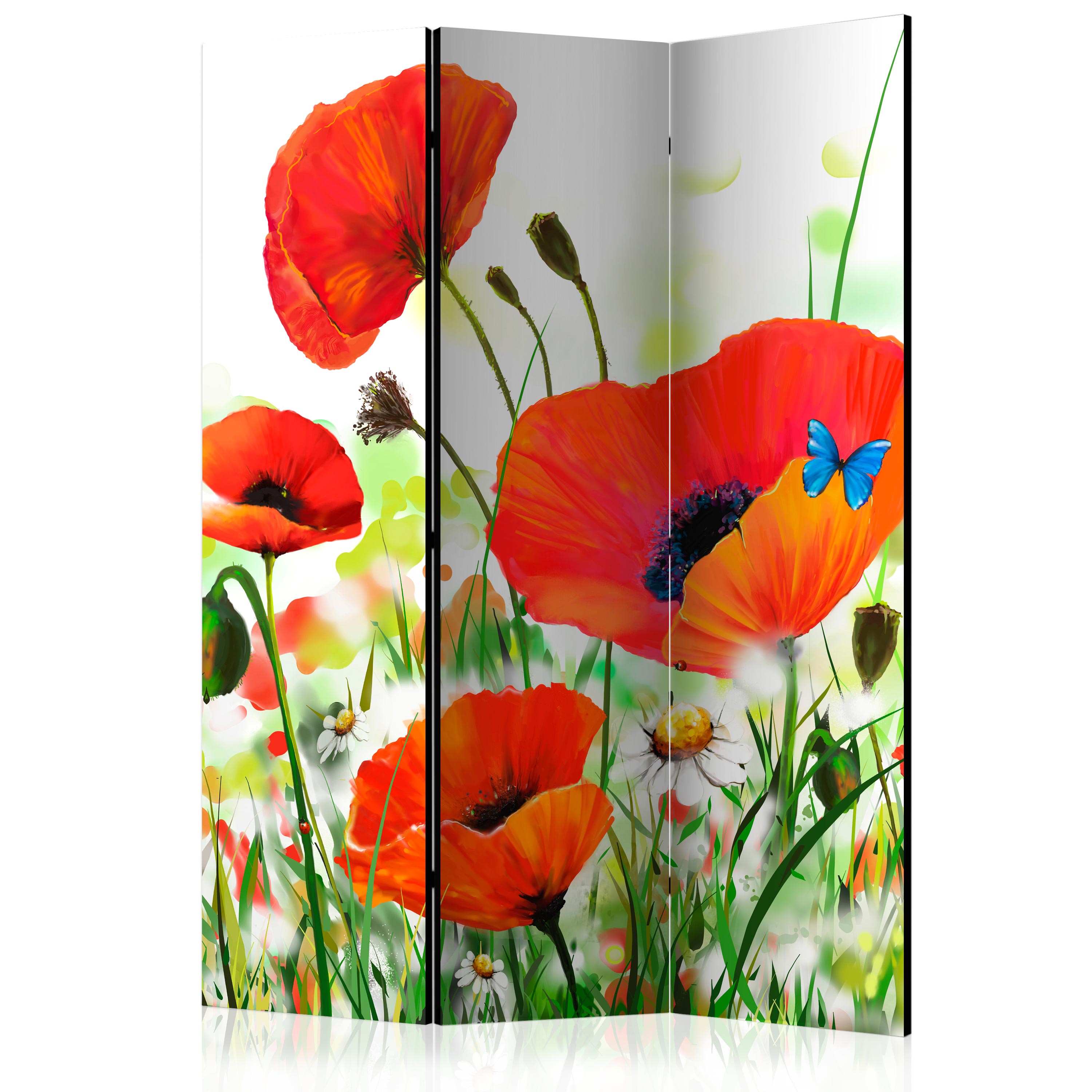 Room Divider - Country poppies [Room Dividers] - 135x172