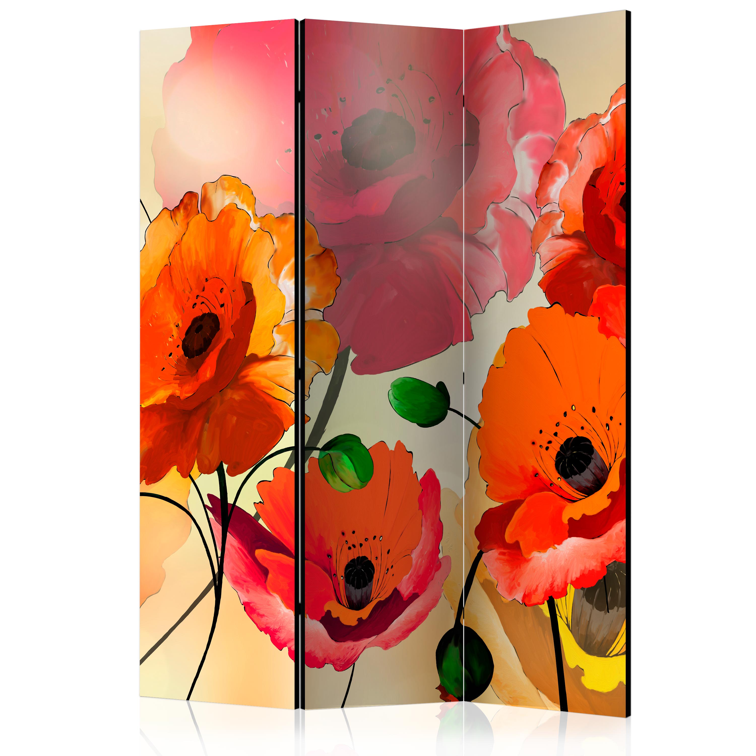 Room Divider - Velvet Poppies [Room Dividers] - 135x172