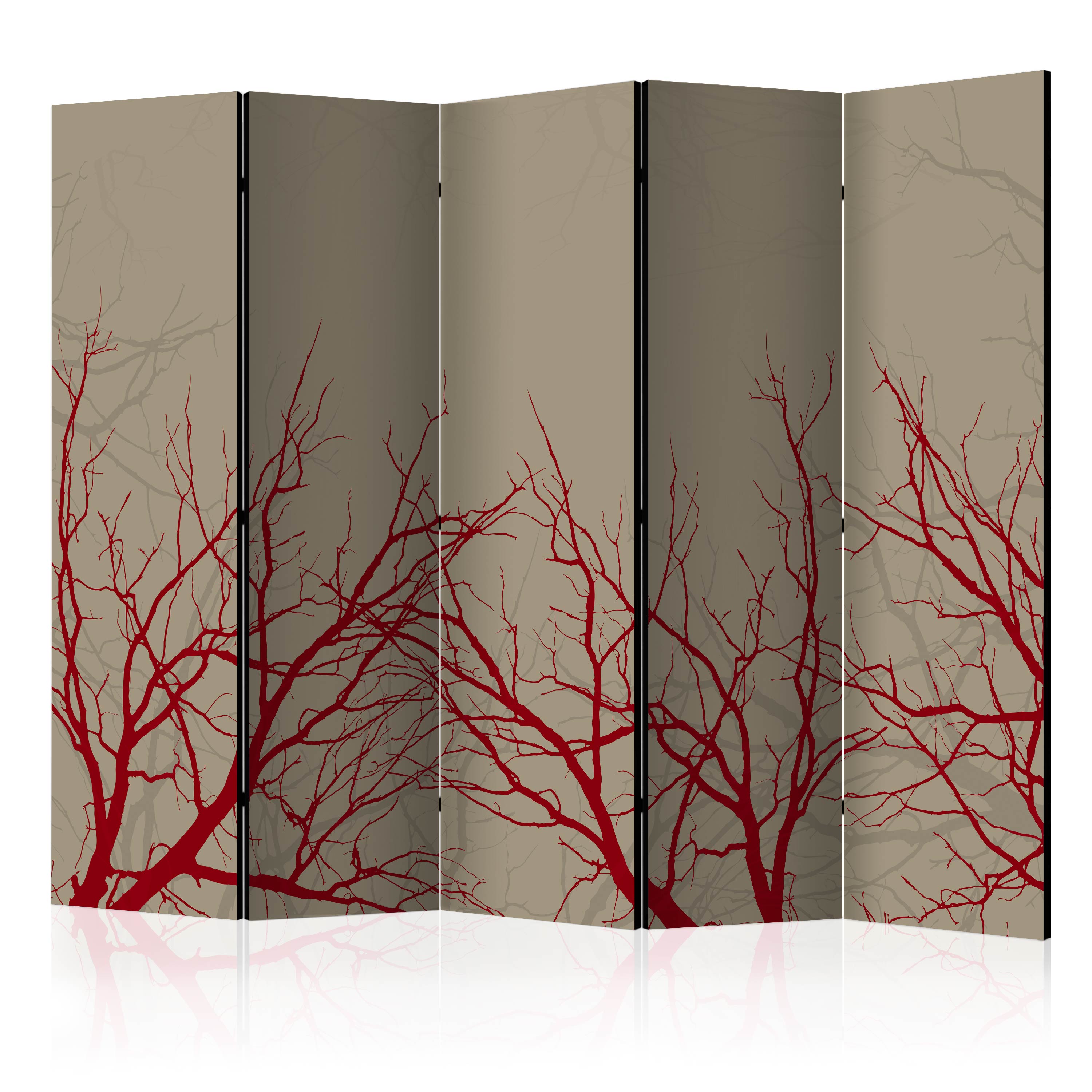 Room Divider - Red-hot branches II [Room Dividers] - 225x172