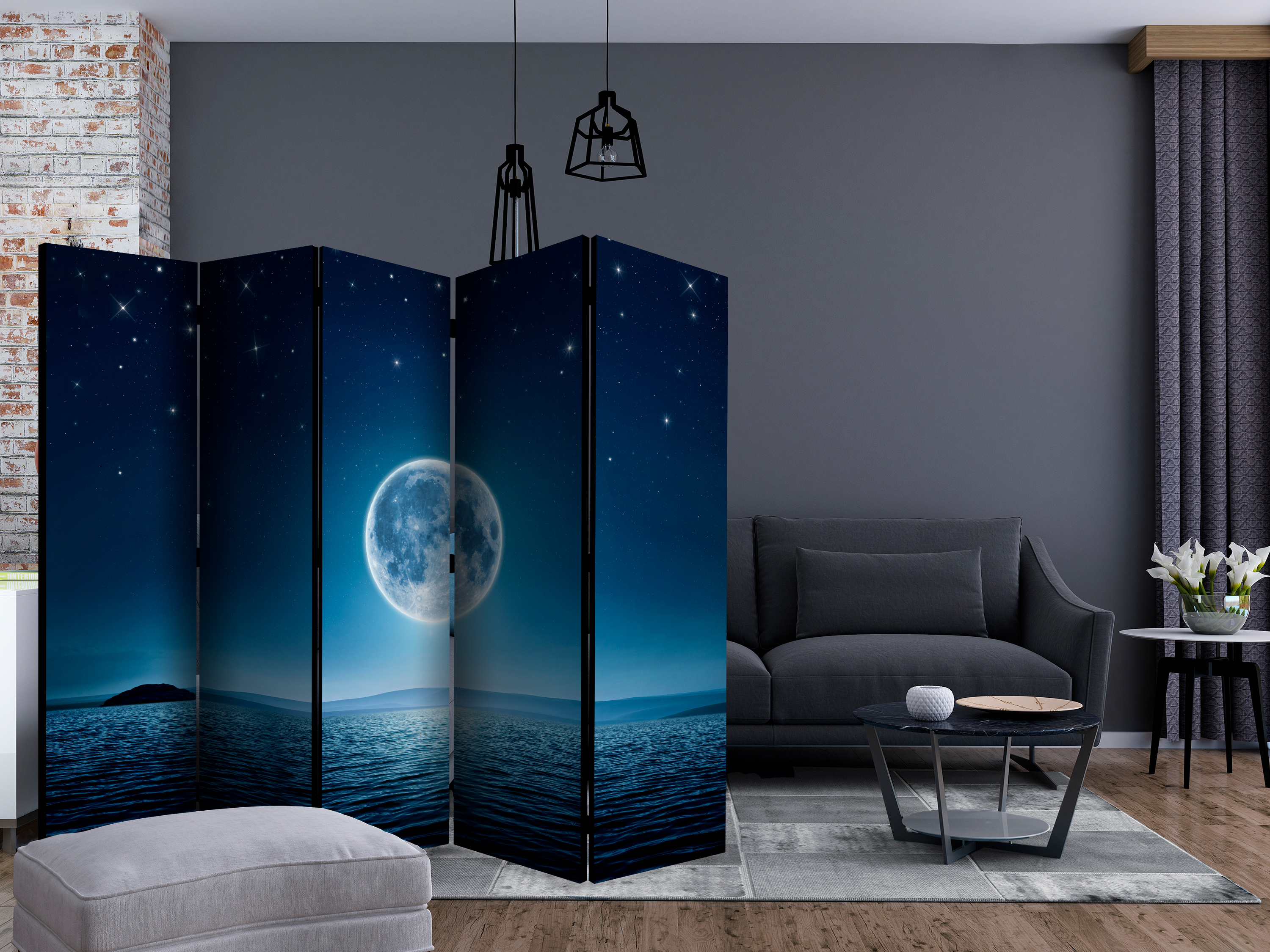 Deko Paravent Raumteiler Trennwand Spanische Wand Sichtschutz f-A-0733-z-c 