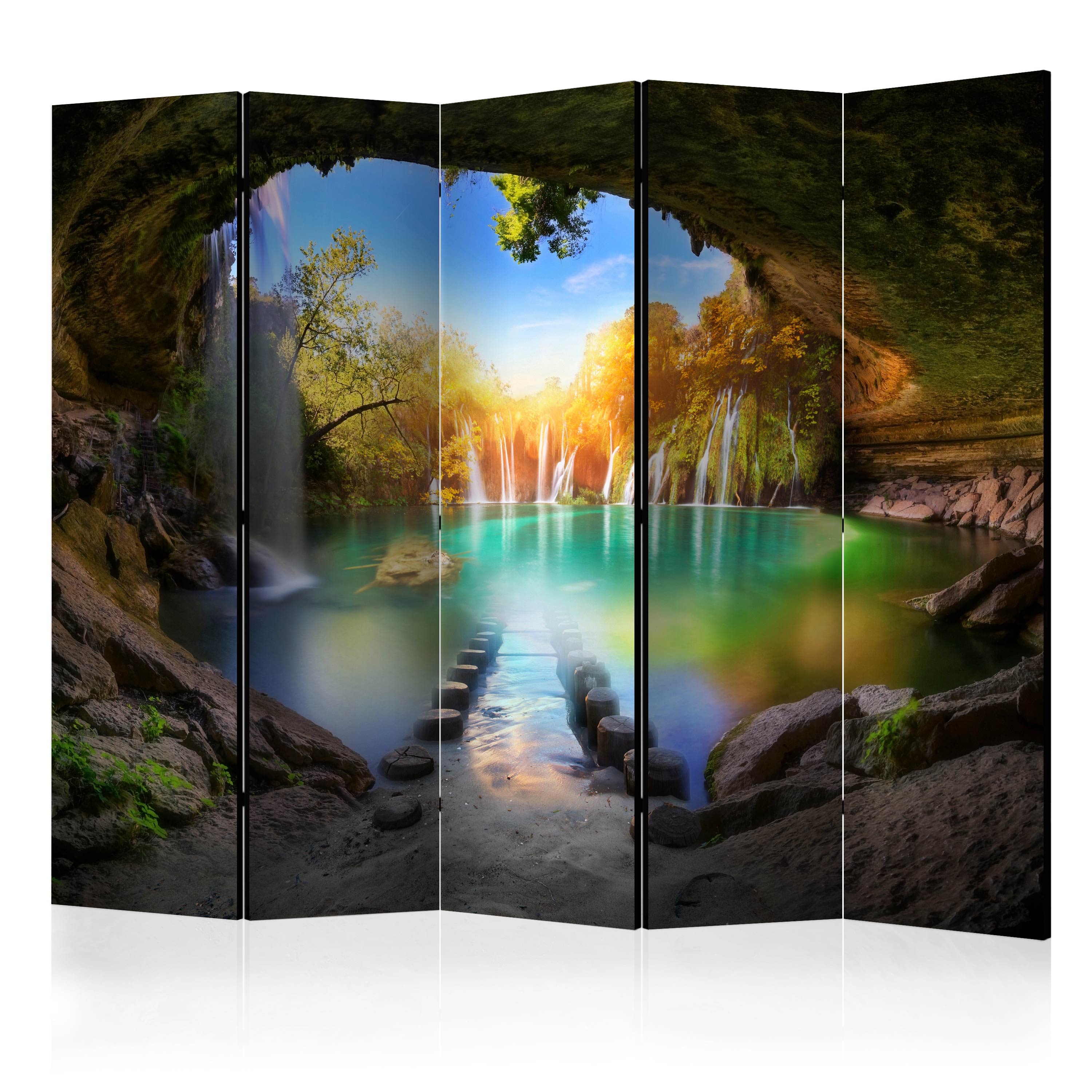 Room Divider - Turquoise Lake II [Room Dividers] - 225x172