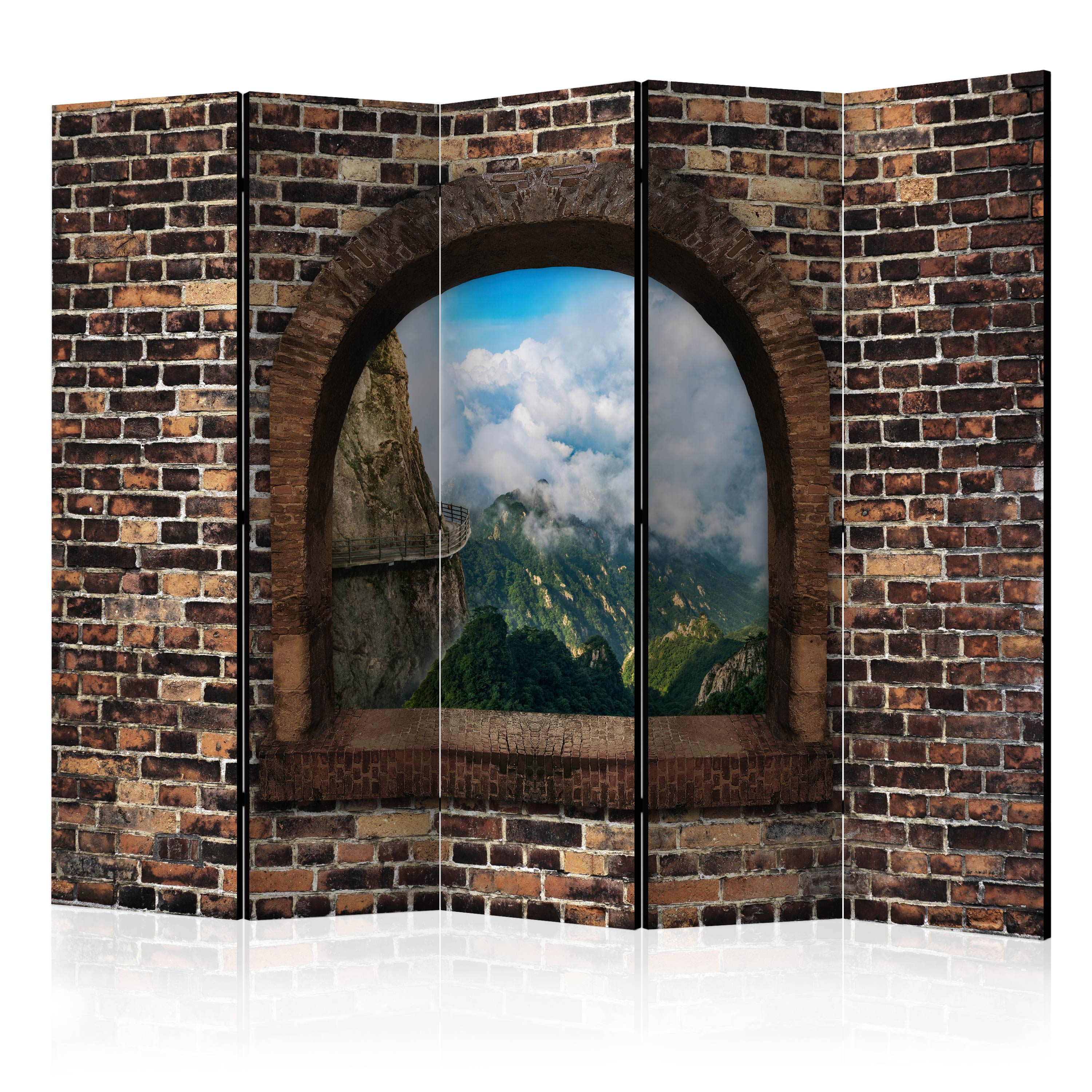 Room Divider - Stony Window: Mountains II [Room Dividers] - 225x172